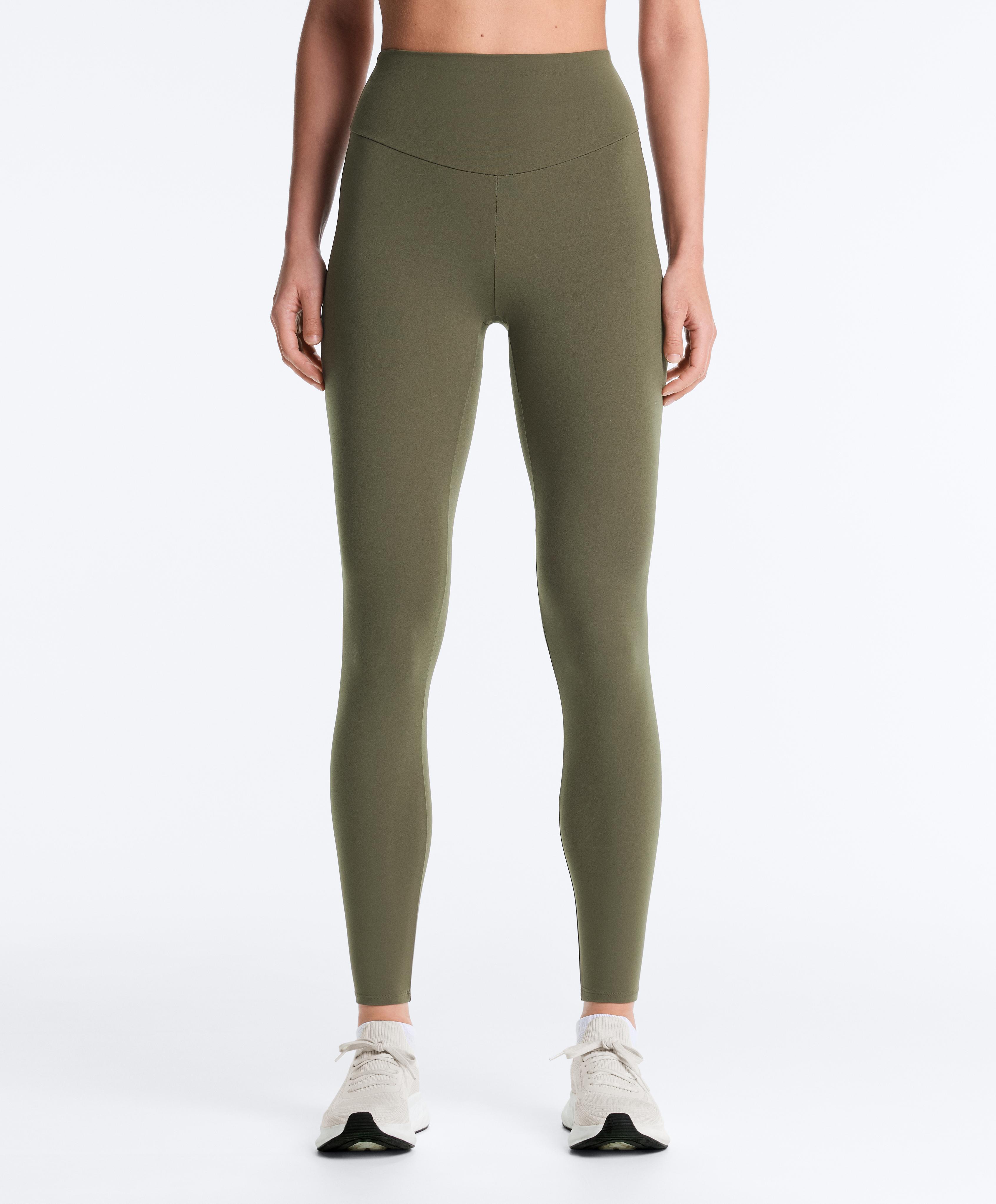 Comfortlux high-waisted ankle-length leggings — KHAKI