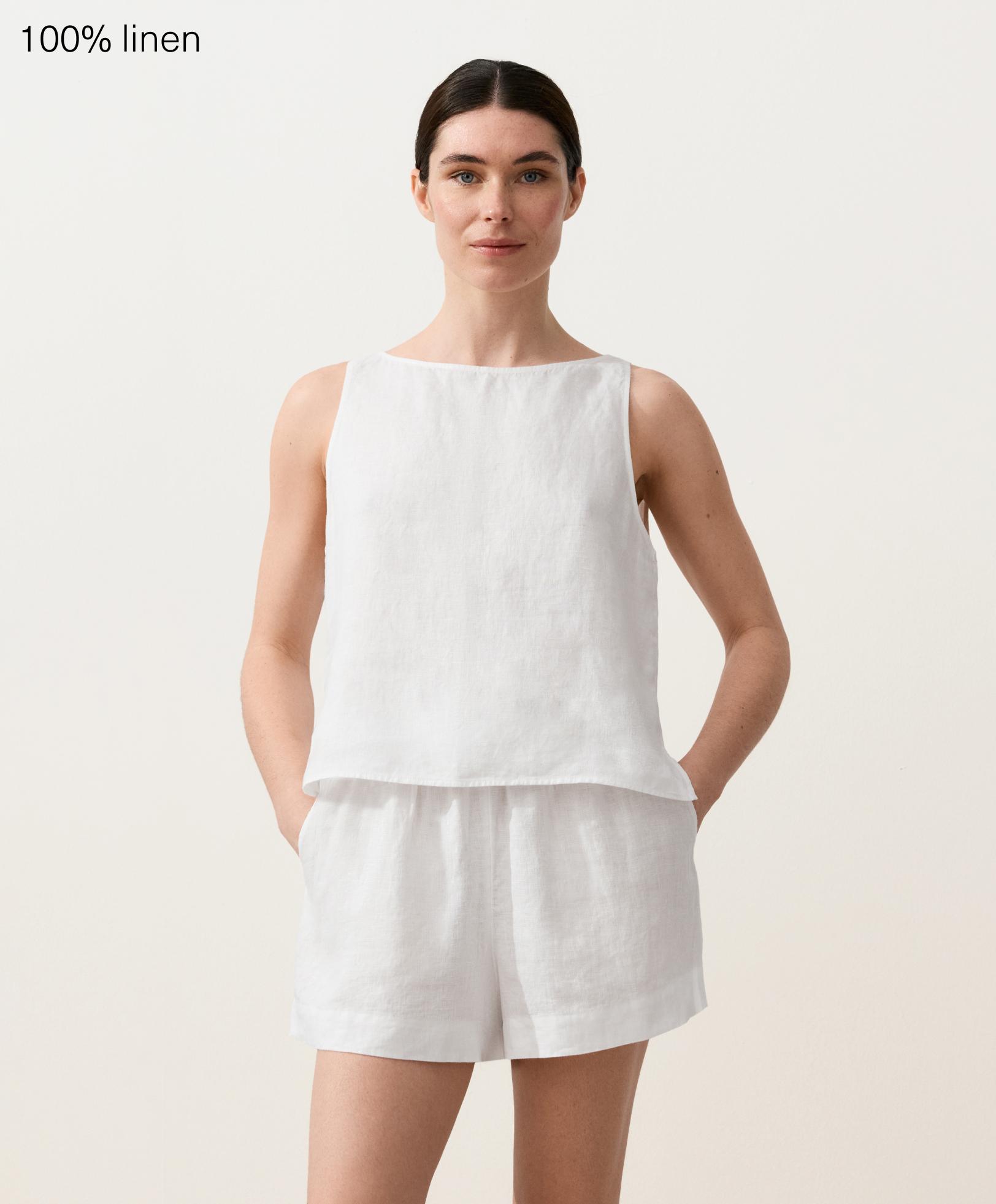 100% linen square Top 100% linen square Top