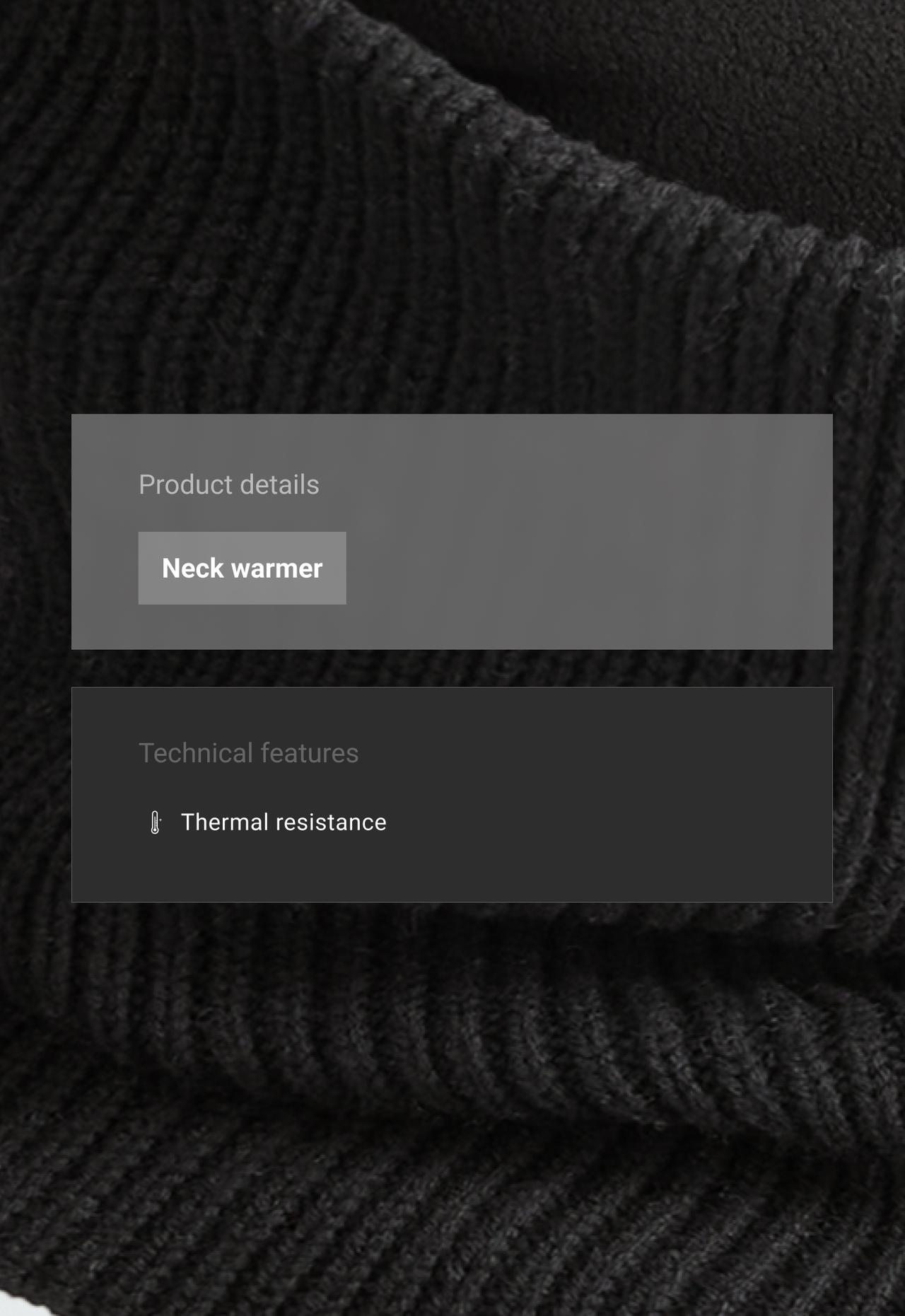 Knit neck warmer — BLACK