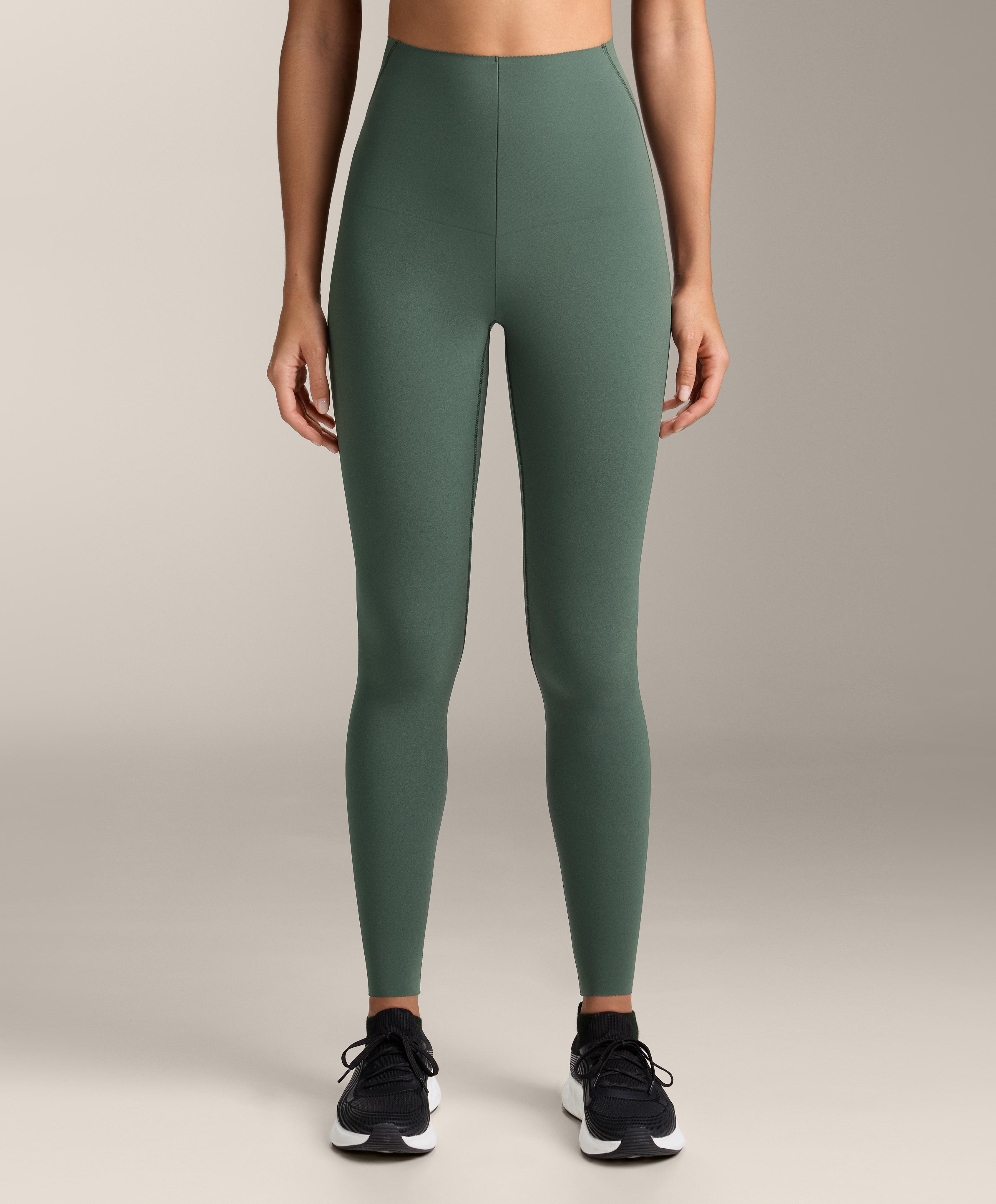 High rise Compressive core control ankle-length leggings