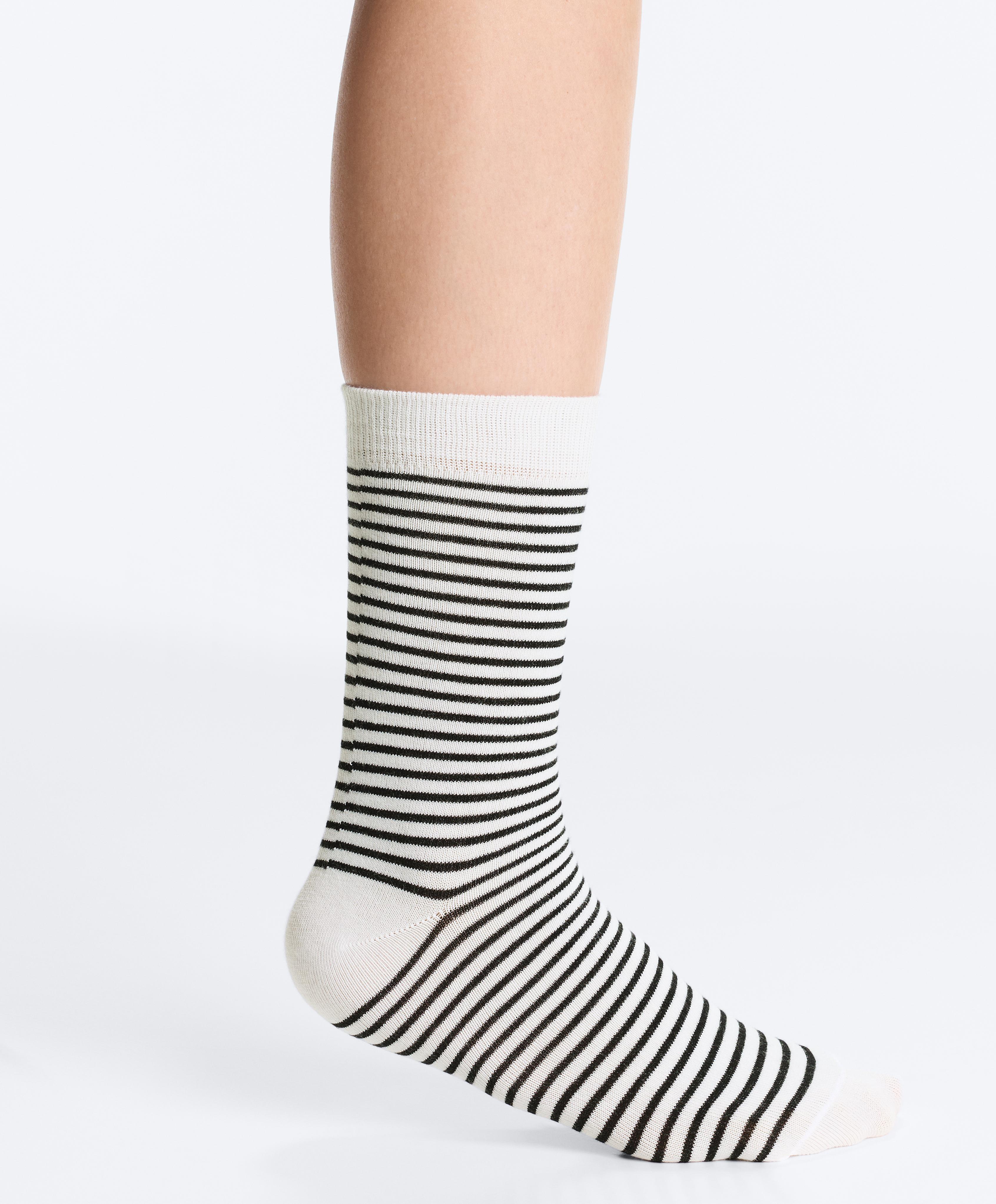 3 pairs of cotton blend Classic socks — PALE ECRU