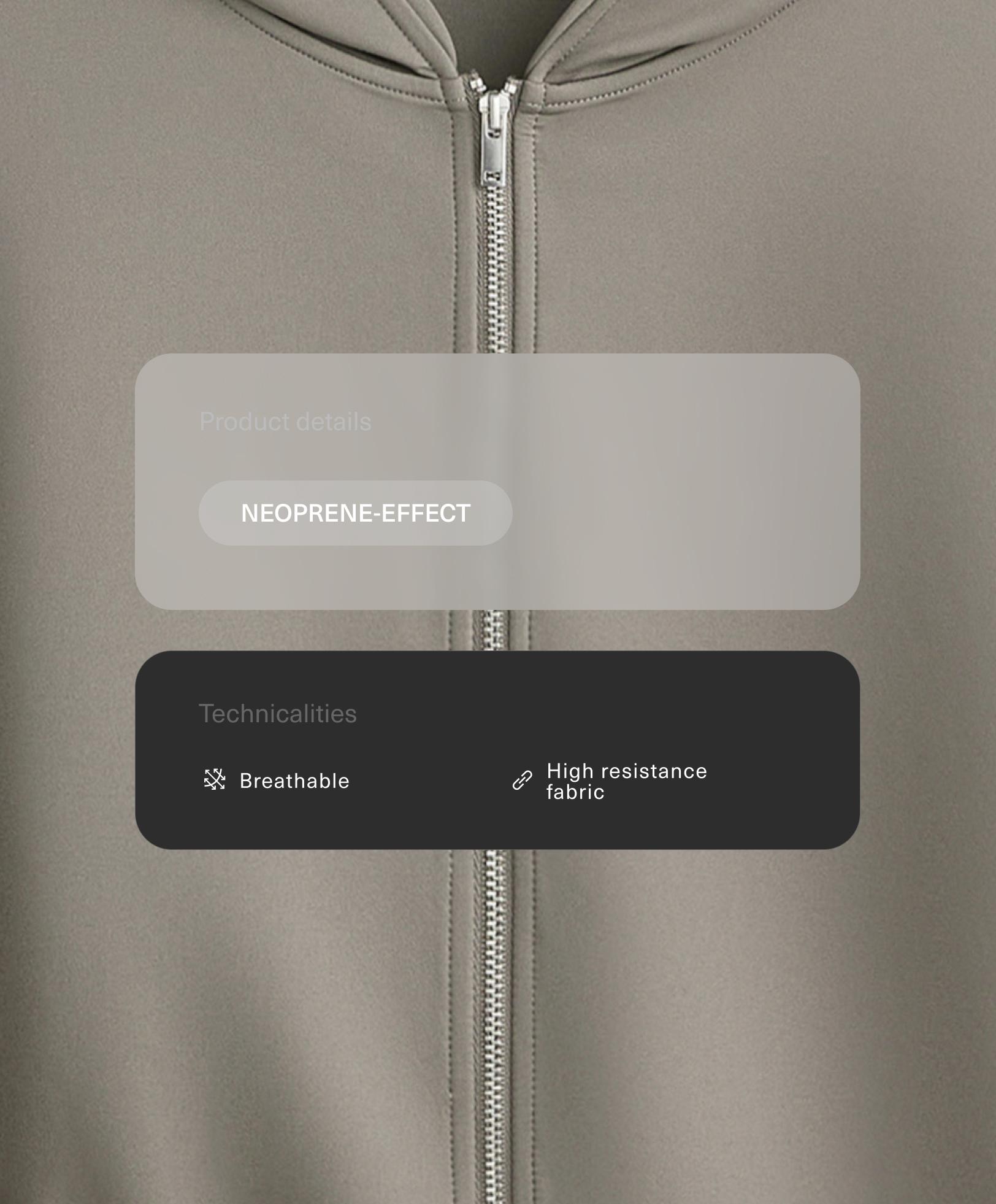 جاكيت بمظهر نيوبرين مع غطاء رأس - تنزيلات جاكيت بمظهر نيوبرين مع غطاء رأس - تنزيلات