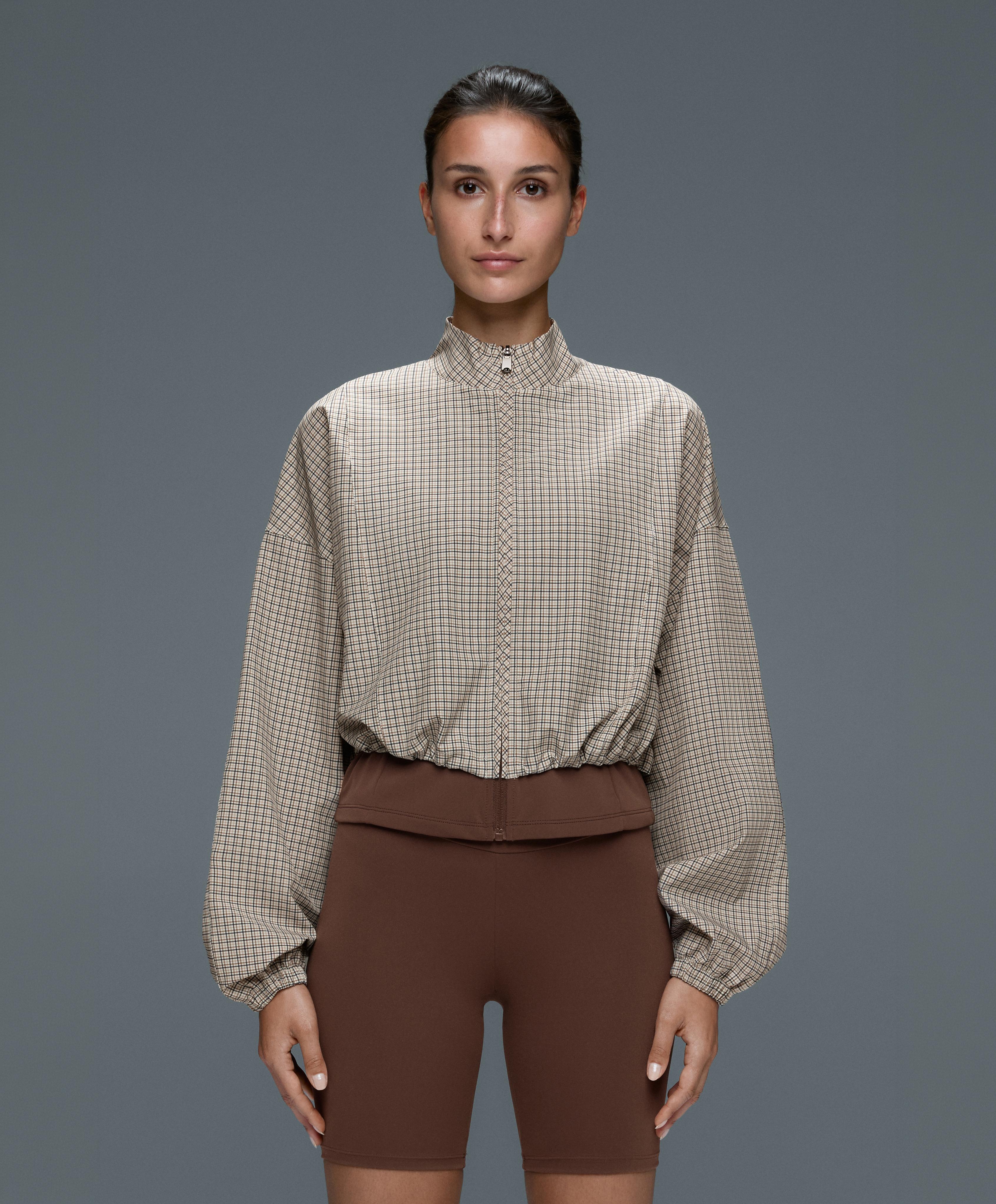 Check print double-layer technical jacket — COCOA