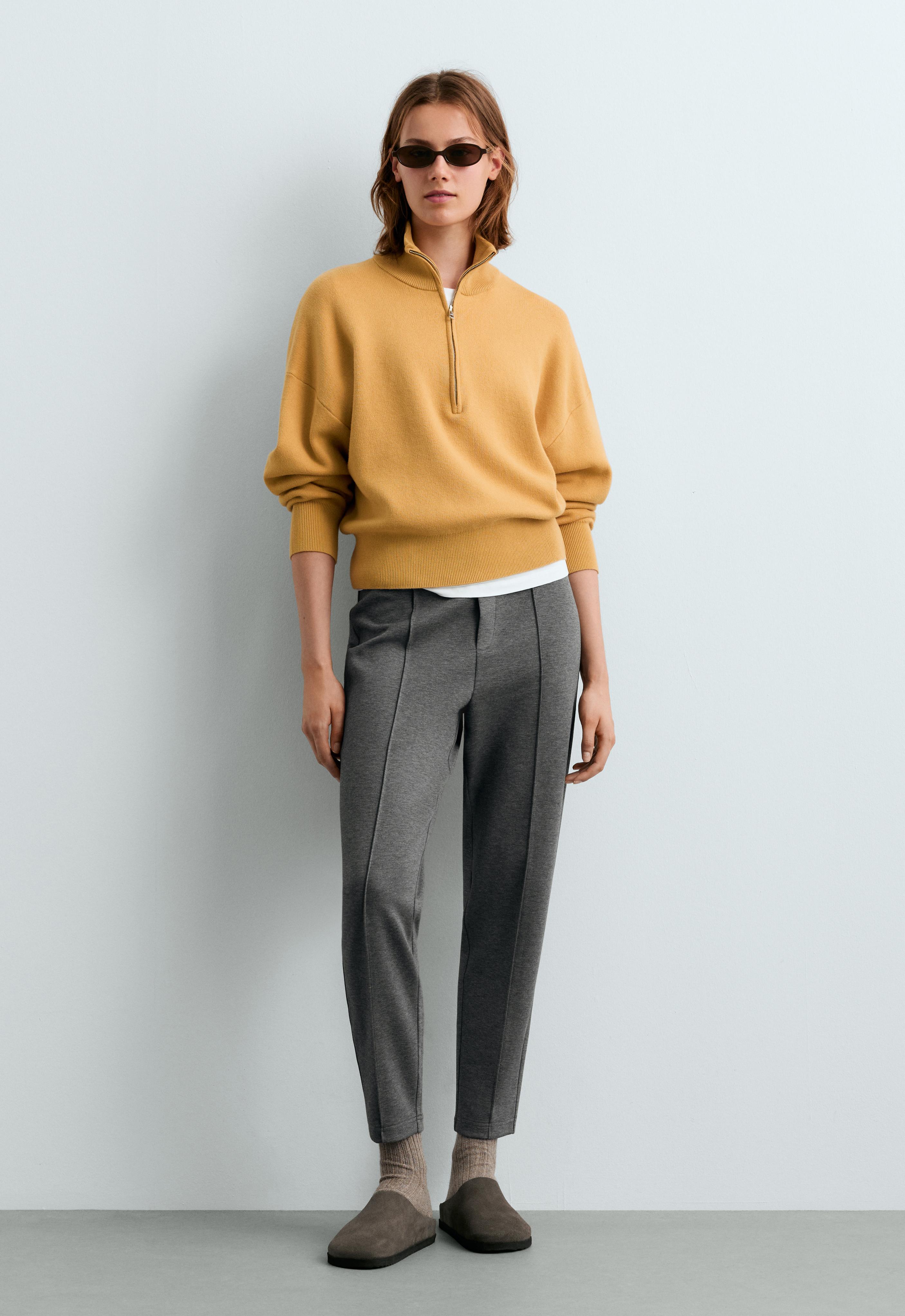 Skinny pantalone od pike pamuka sa šavovima