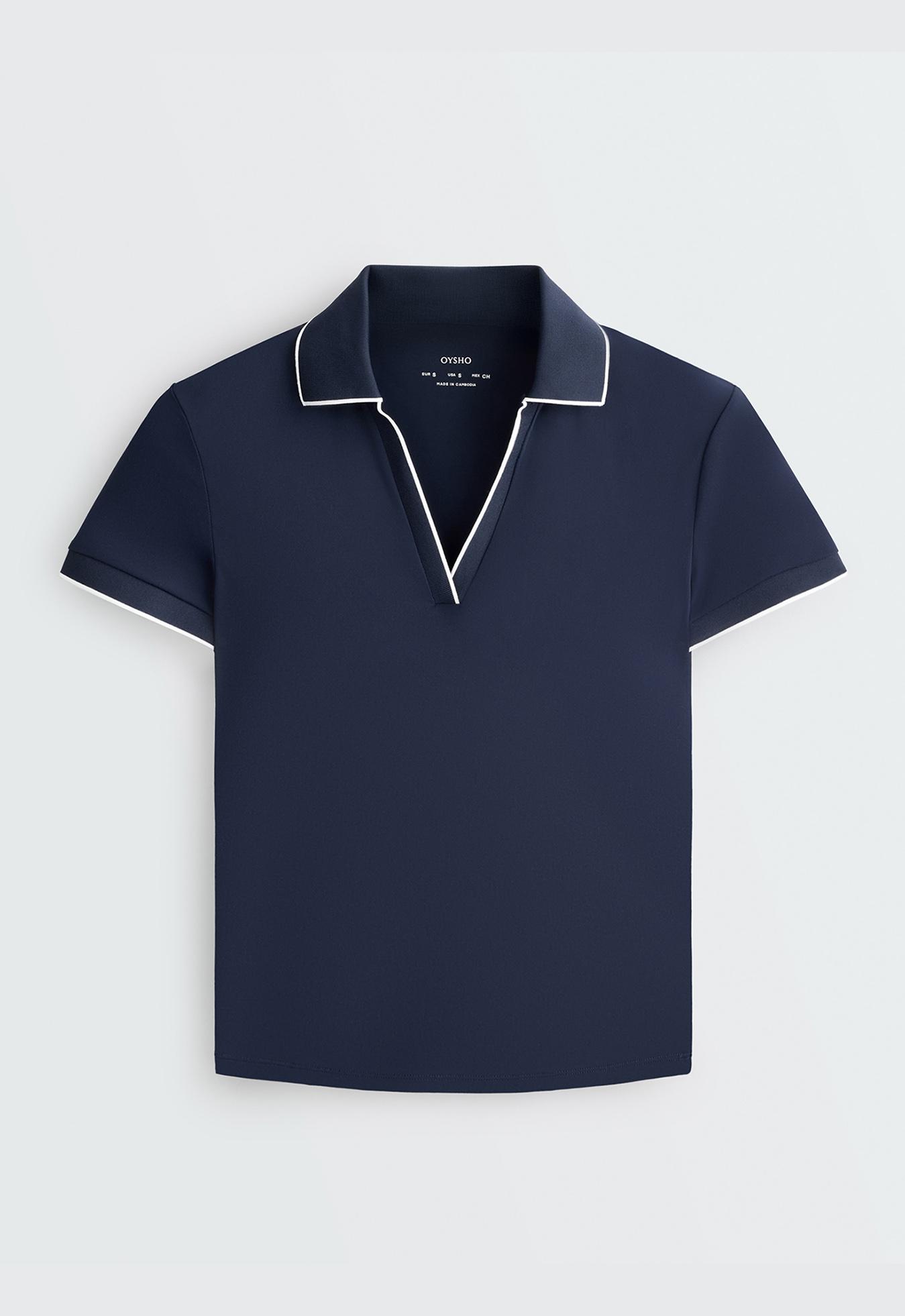 Short-sleeved Comfortlux polo shirt — NAVY BLUE