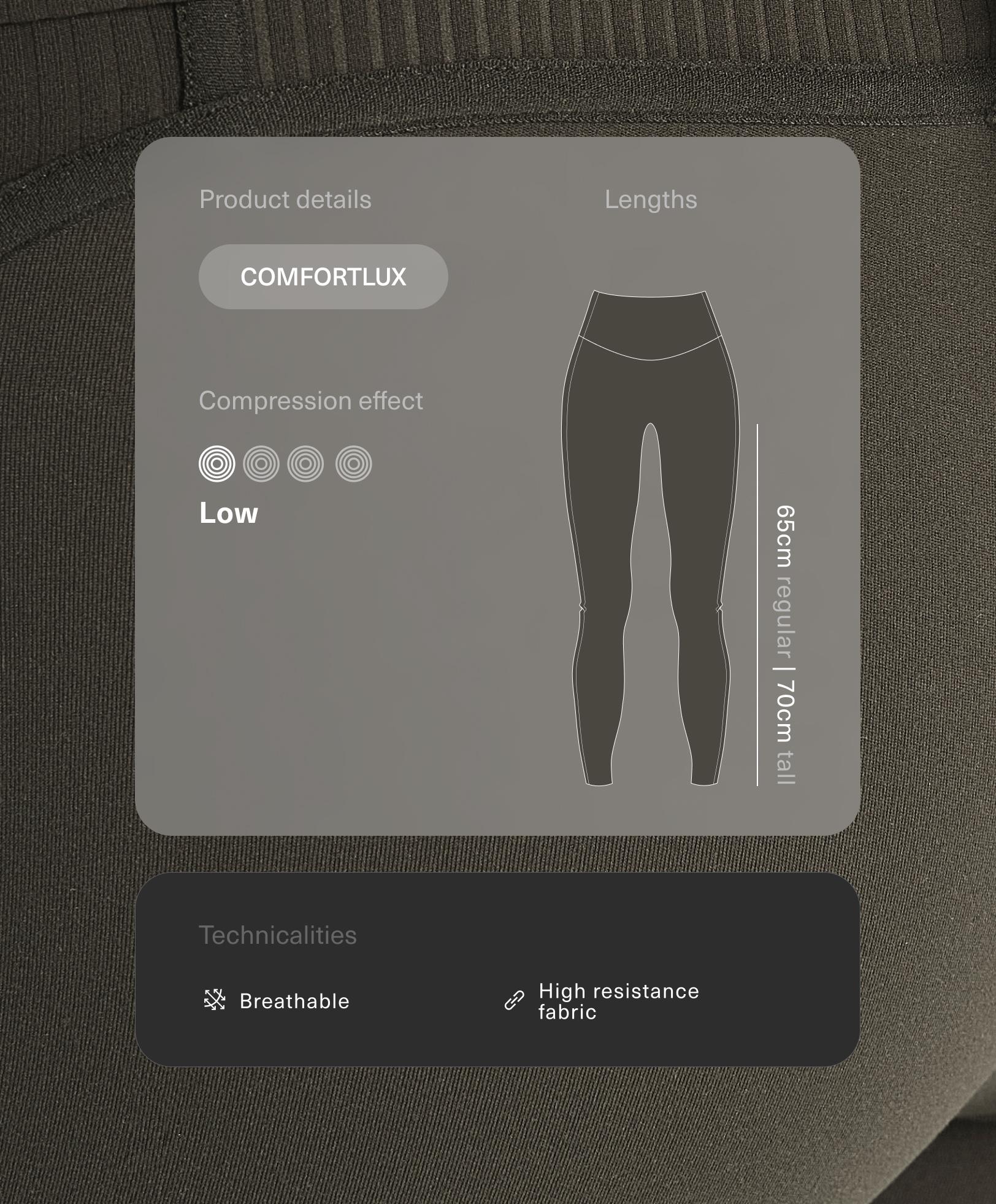 Comfortlux high rise rib ankle-length leggings