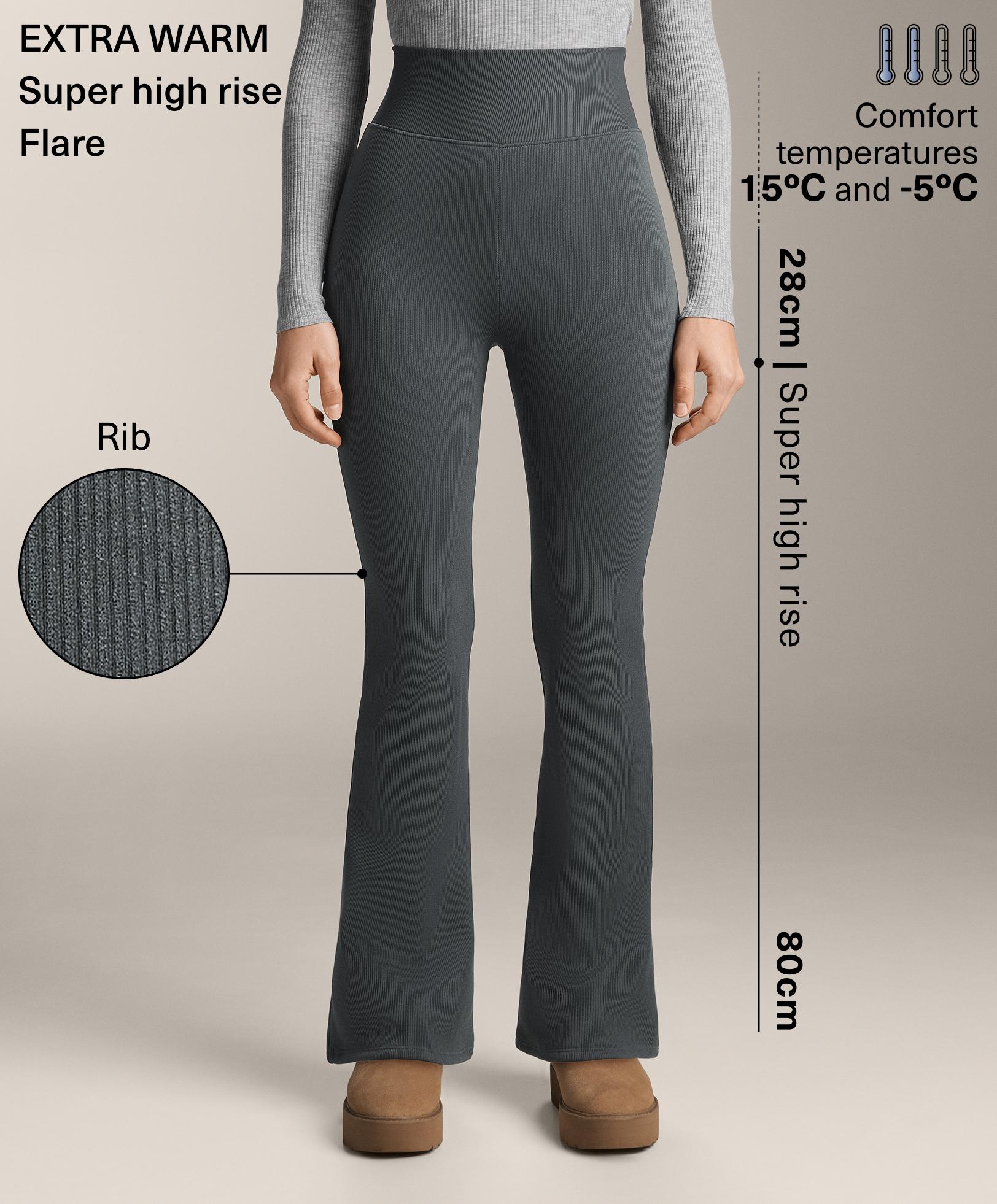 Штани flare super high rise seamless extra warm у рубчик - Розпродаж Штани flare super high rise seamless extra warm у рубчик - Розпродаж