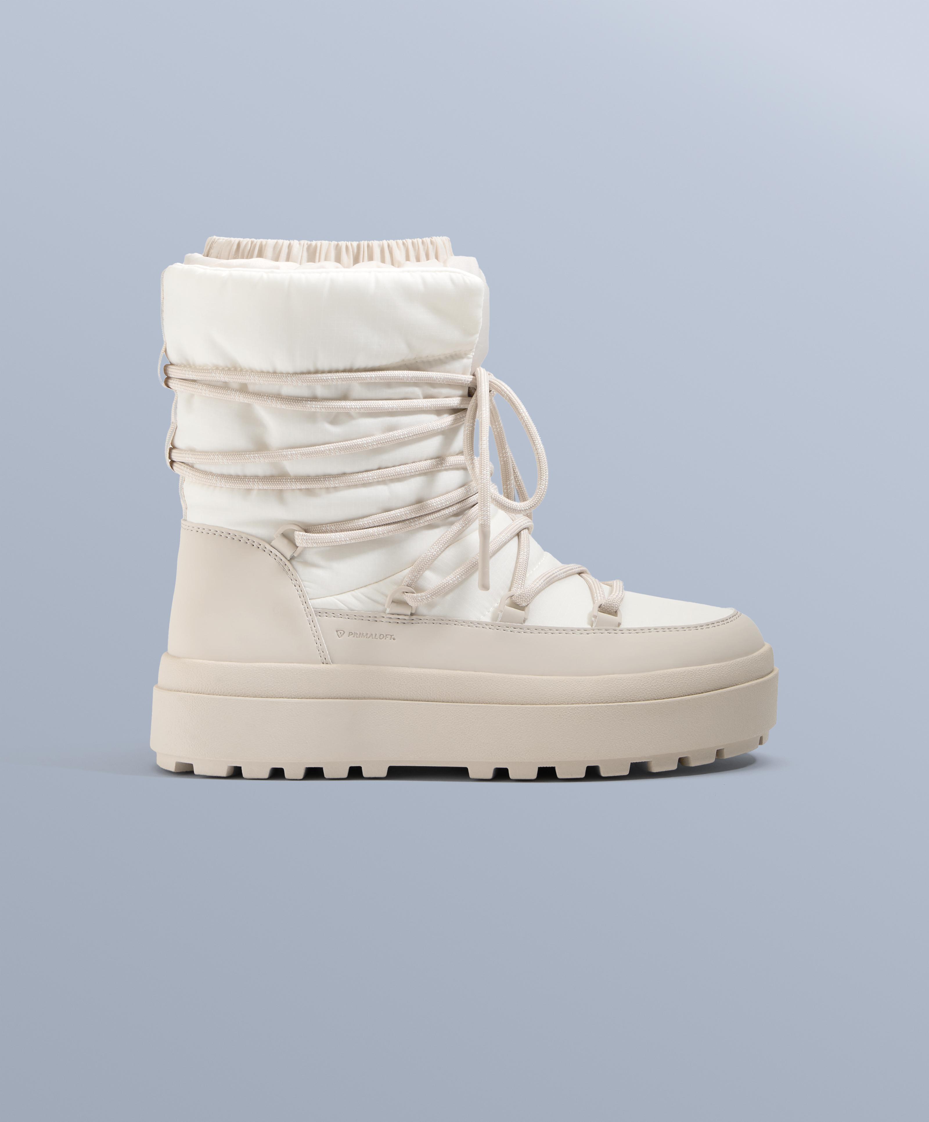 Combined lace-up boot — MINK