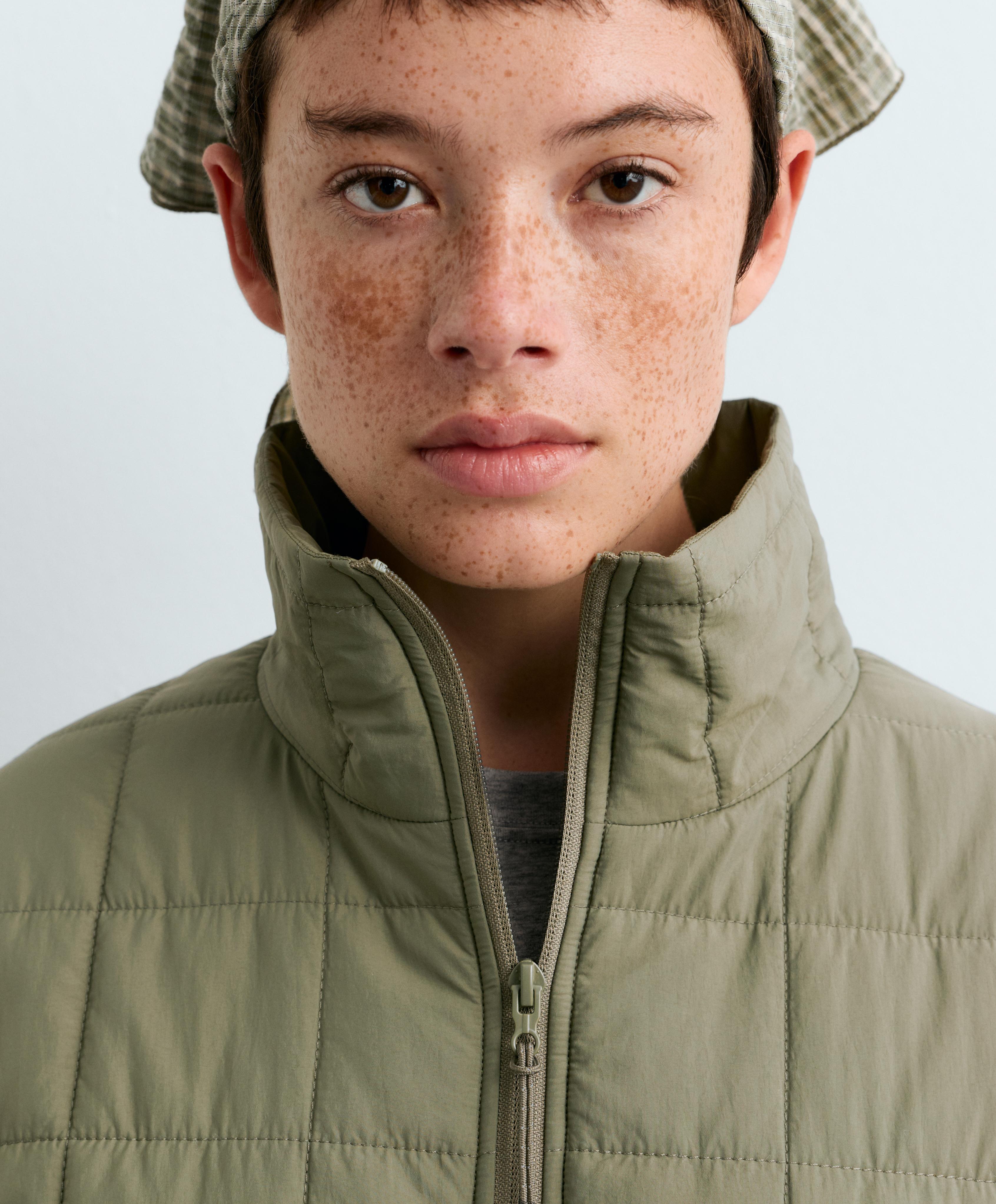 FELLEX® AEROGEL boxy padded gilet — DARK KHAKI