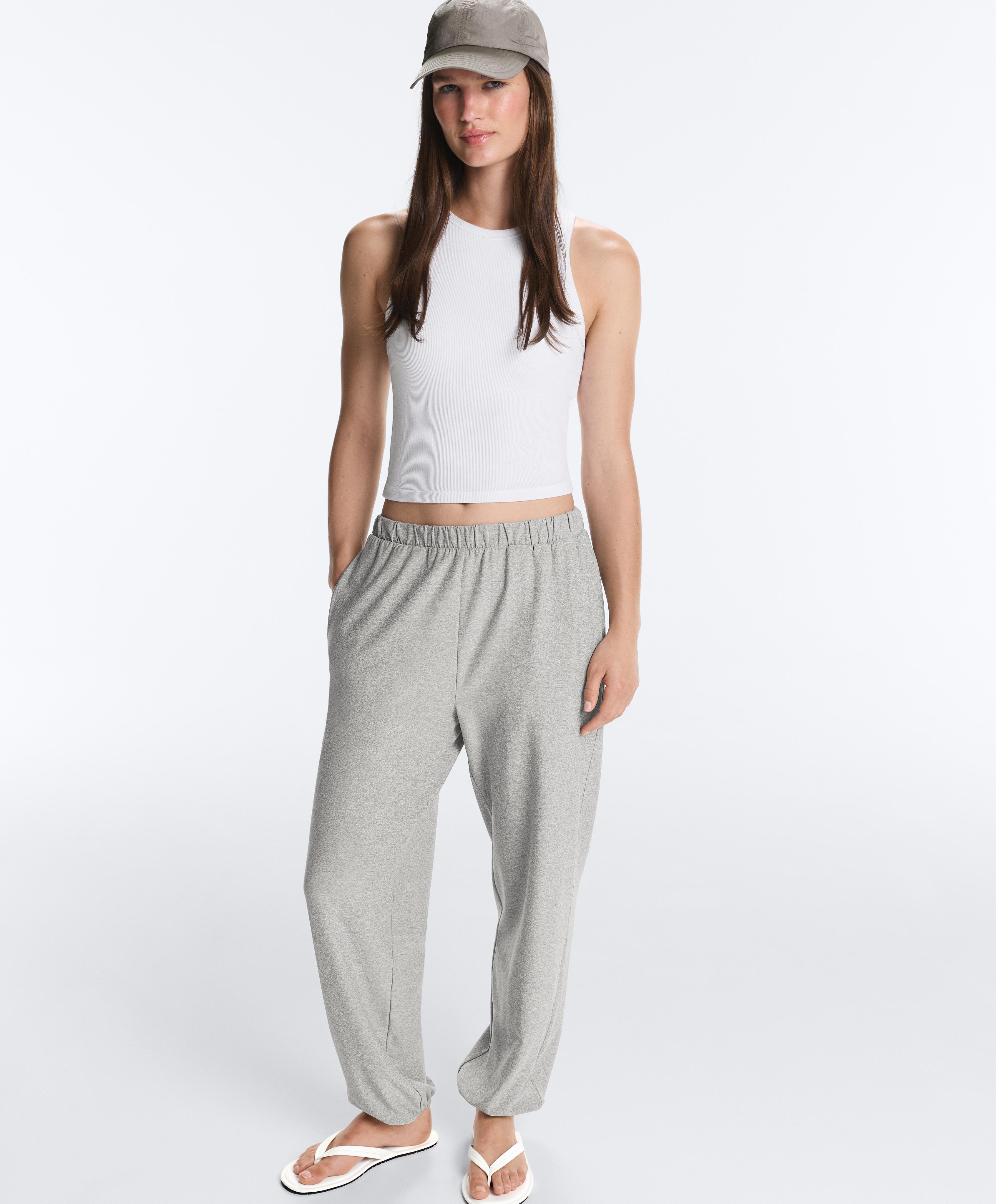 Comfortlux heathered joggers — GREY MELANGE