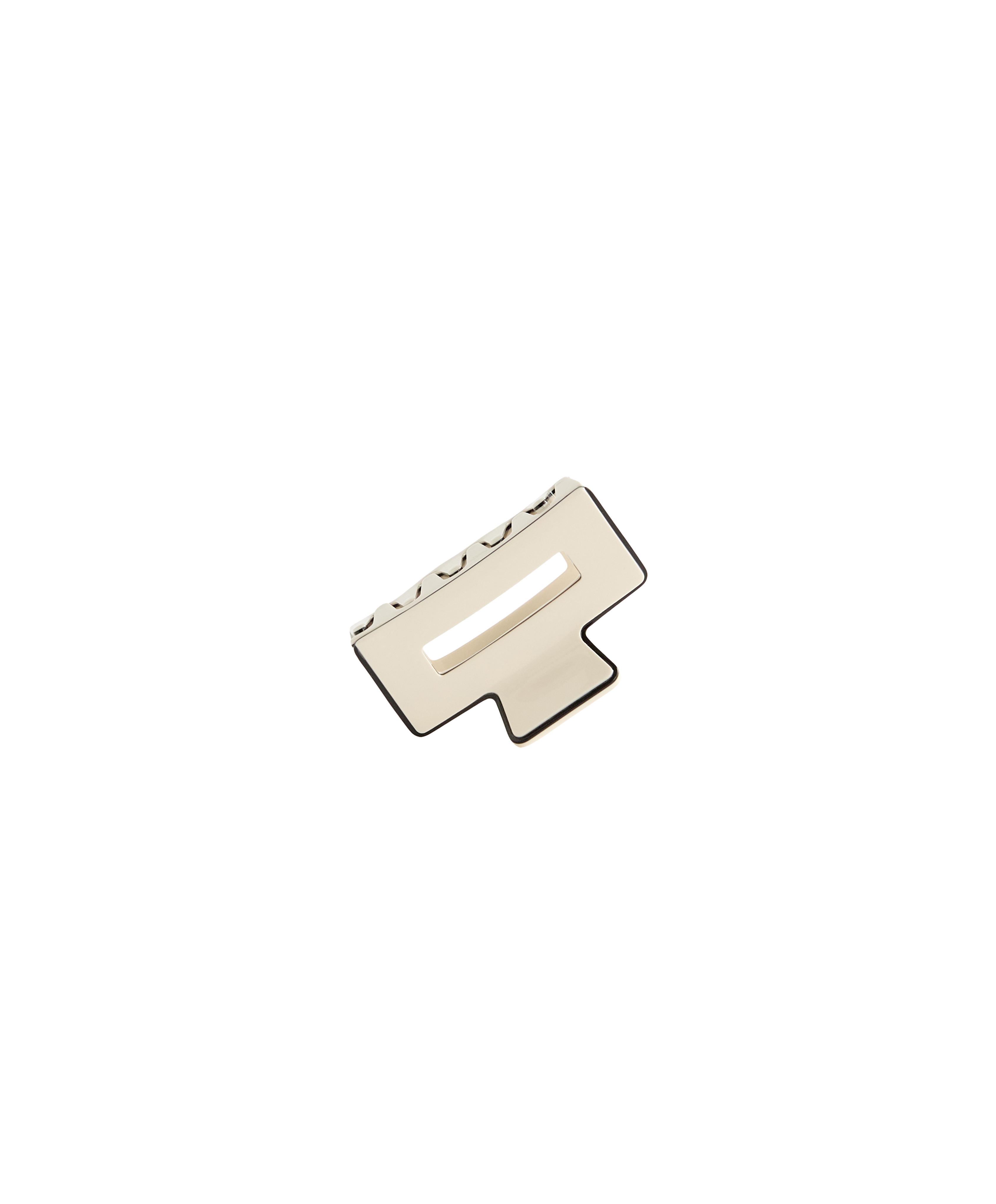 2 square piping hair claws — CREAM