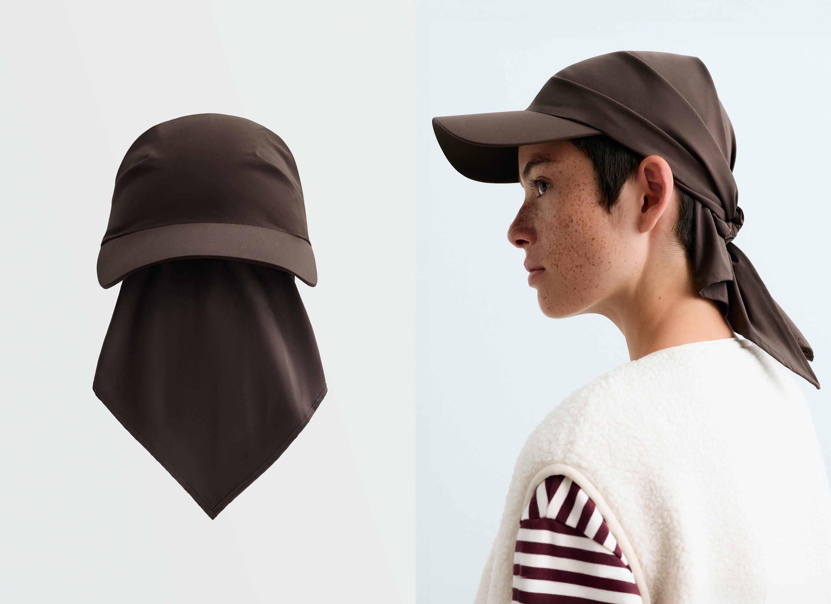 Lightweight knotted visor — BROWN