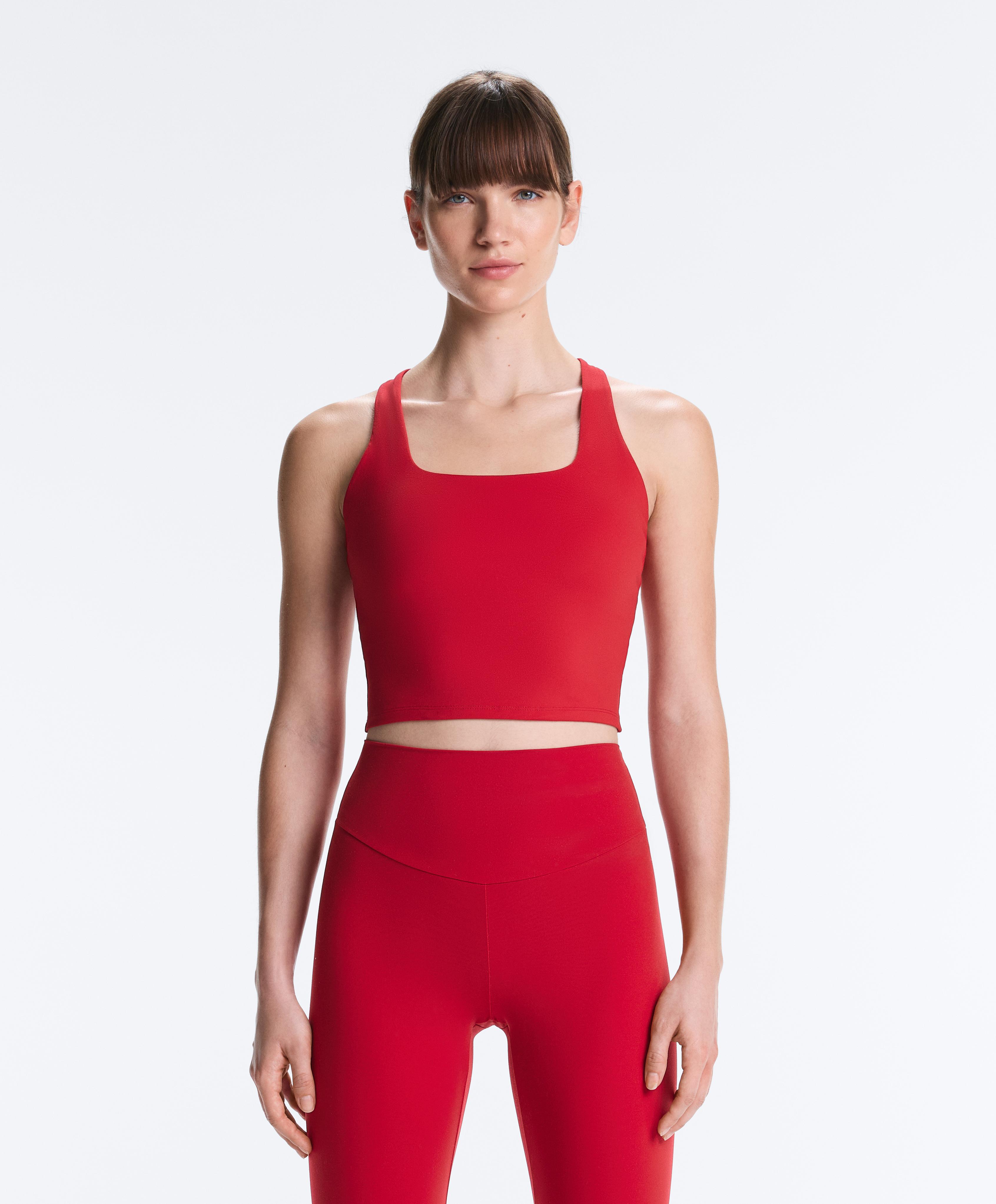 Comfortlux crossover back tank top — BRIGHT RED