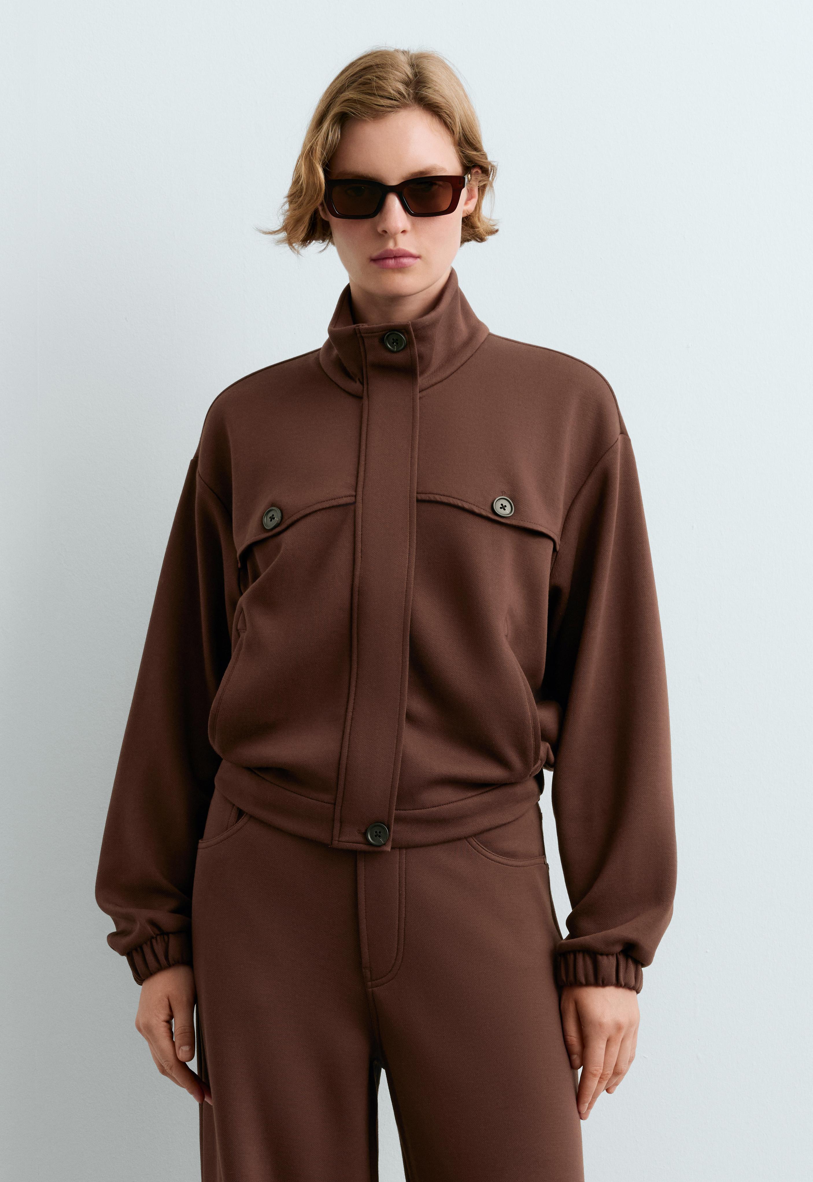 High-neck cropped jacket High-neck cropped jacket