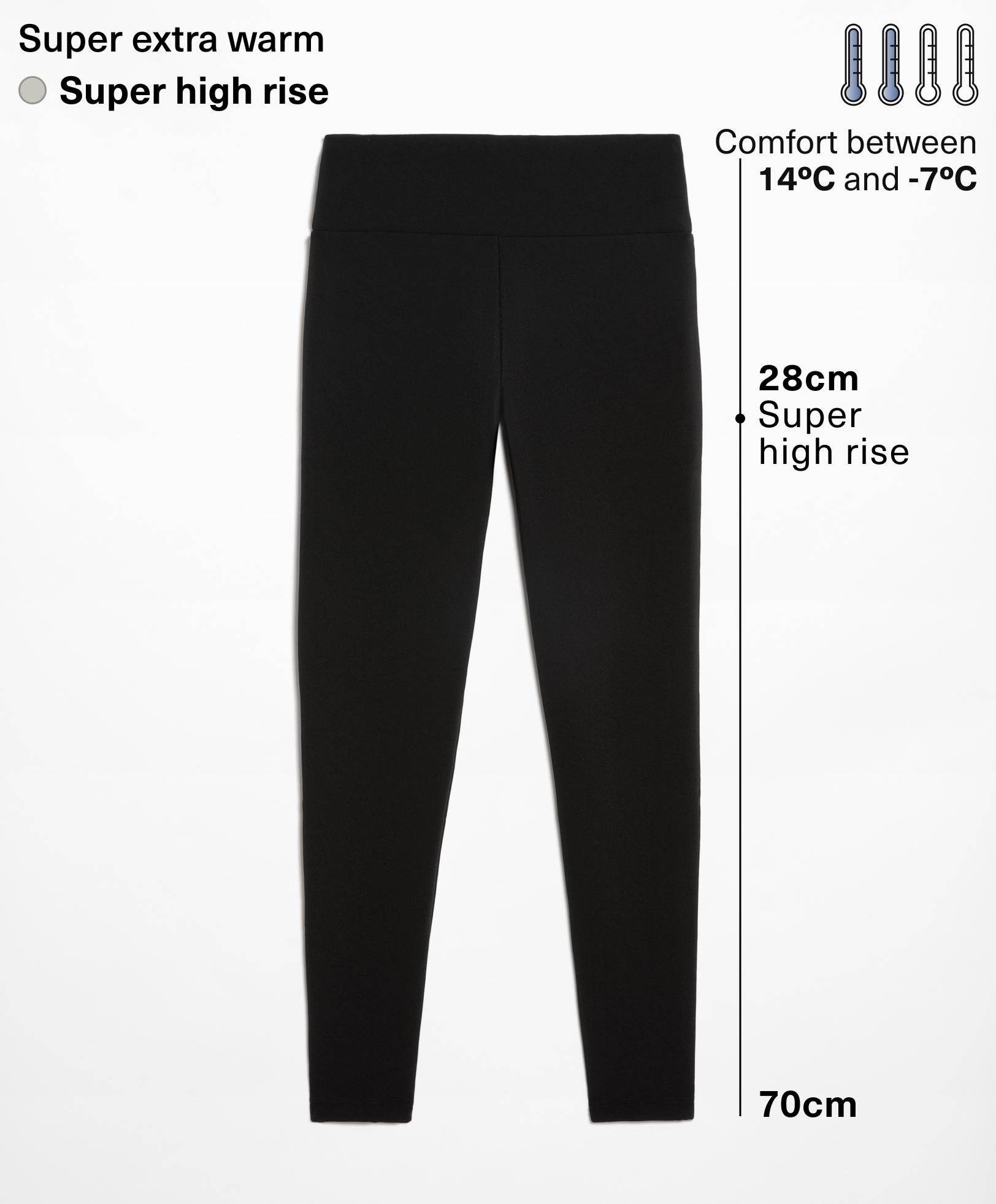 Super-extra-warm seamless 70cm super high-rise ankle-length leggings