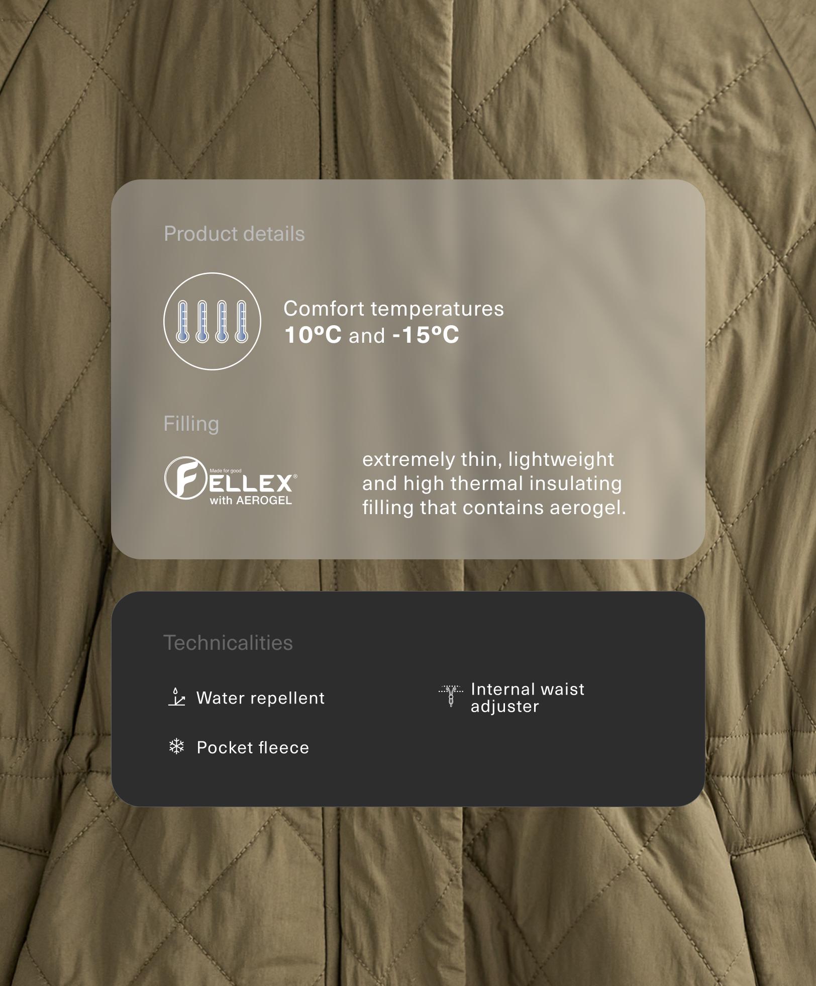 Veste longue matelassée FELLEX® avec AEROGEL