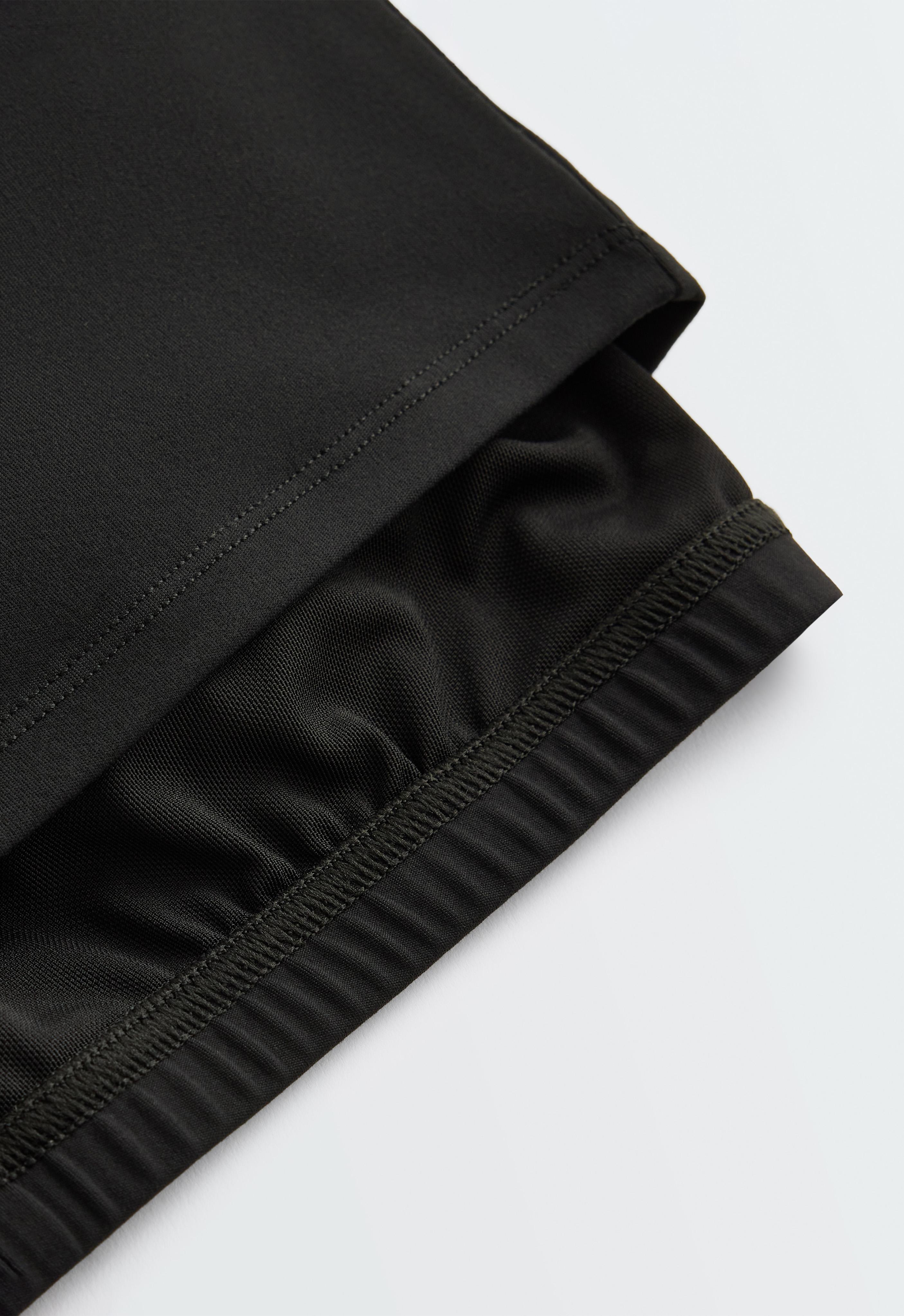 Comfortlux Mandarin collar tank top — BLACK