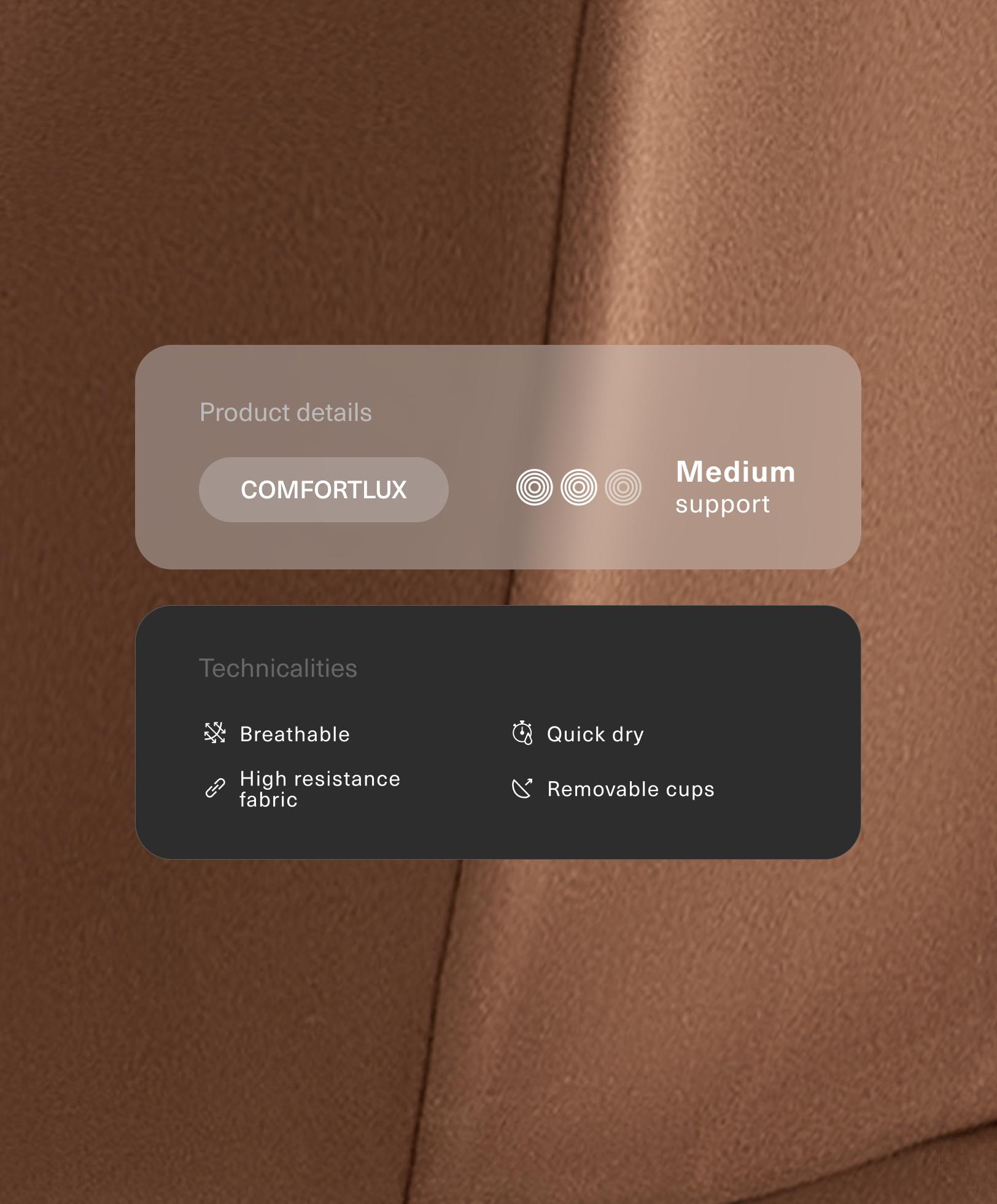 Comfortlux Crossover Medium Support Sports Bra with Cups - Распродажа