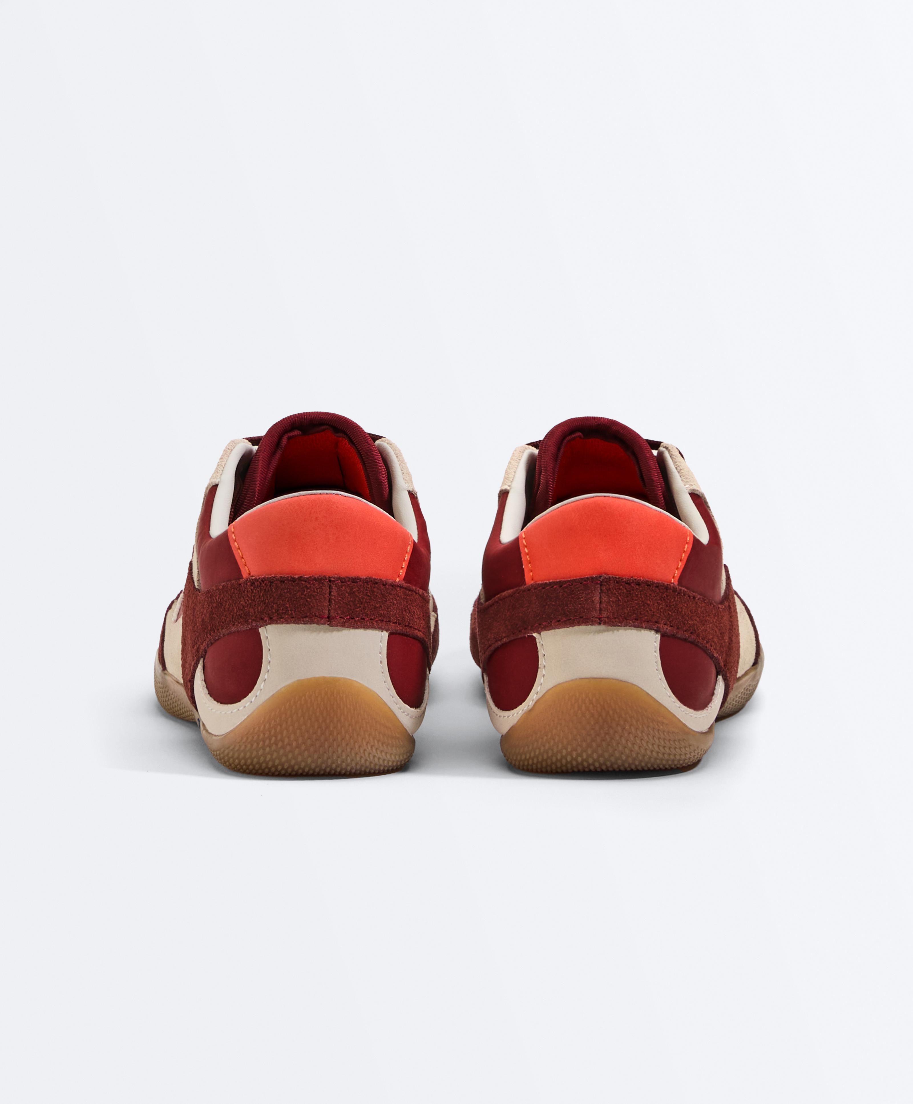 Retro-style trainers — BURGUNDY