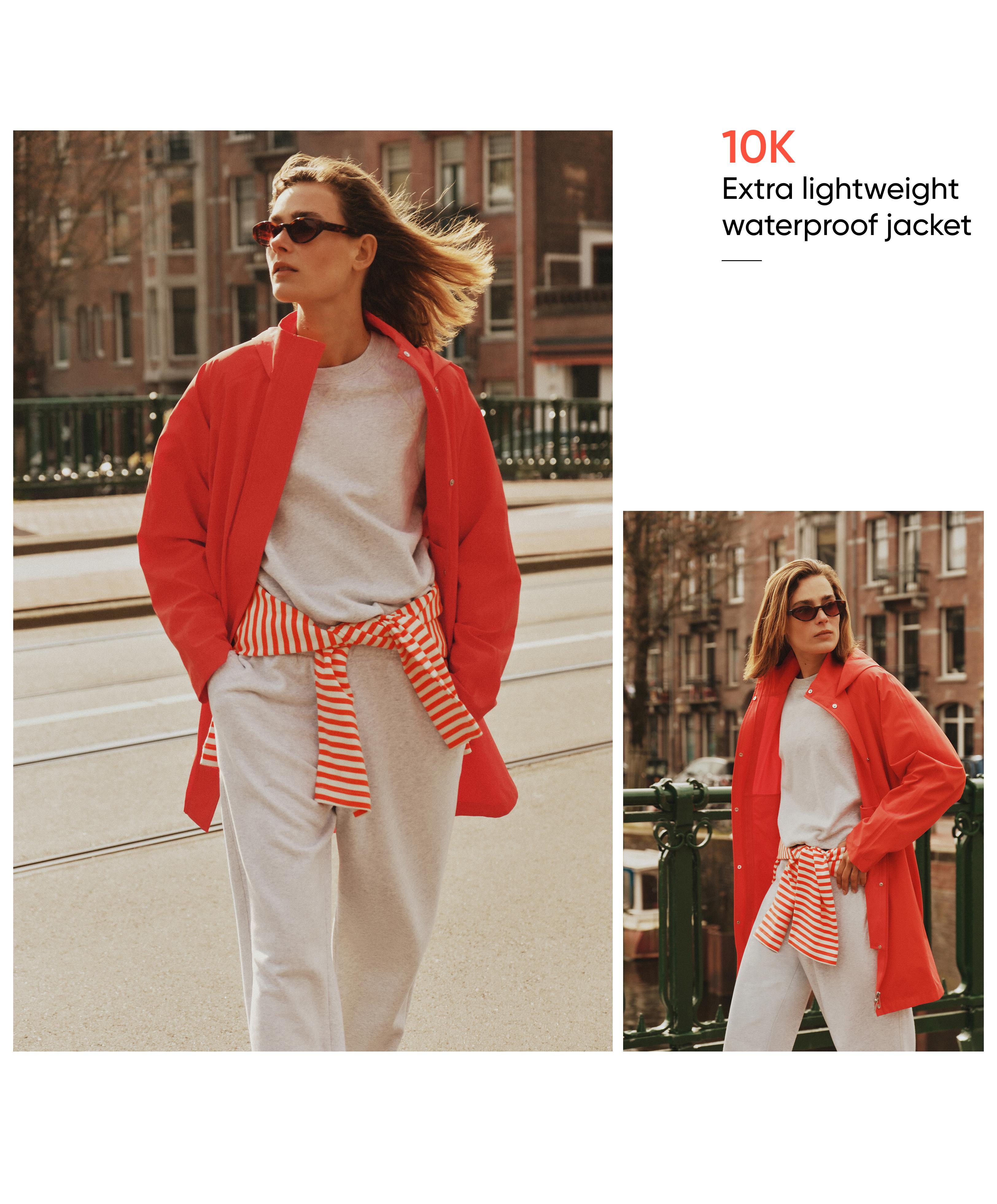 Extra lightweight 10k waterproof jacket — BRIGHT ORANGE