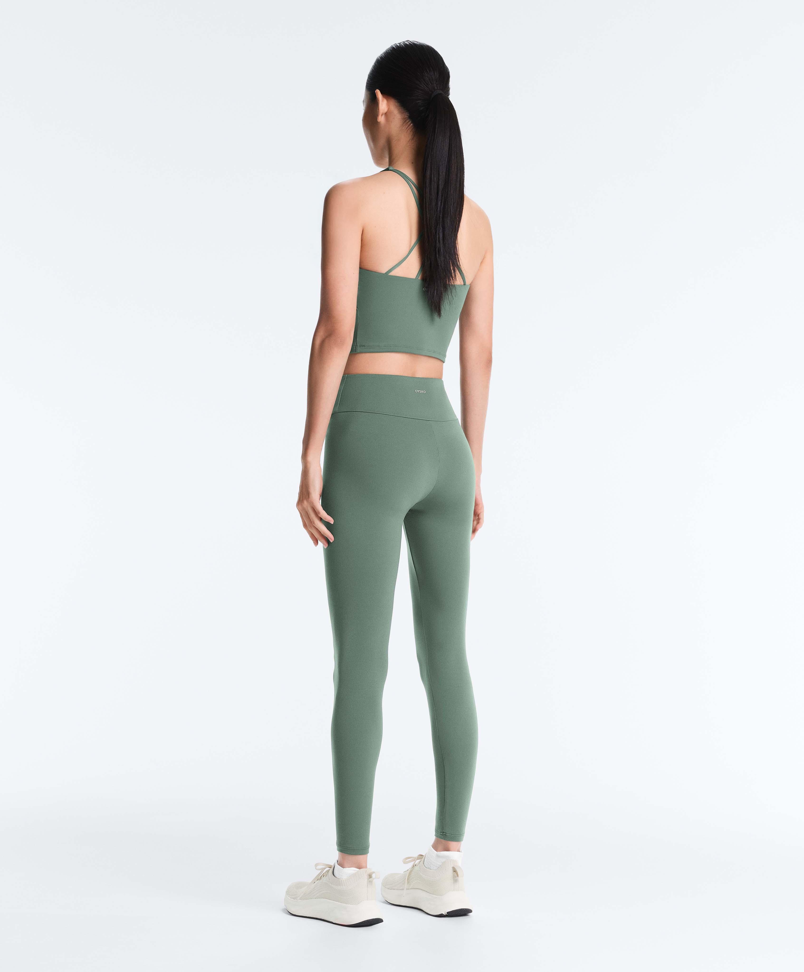 Green Comfortlux ankle-length high rise total look