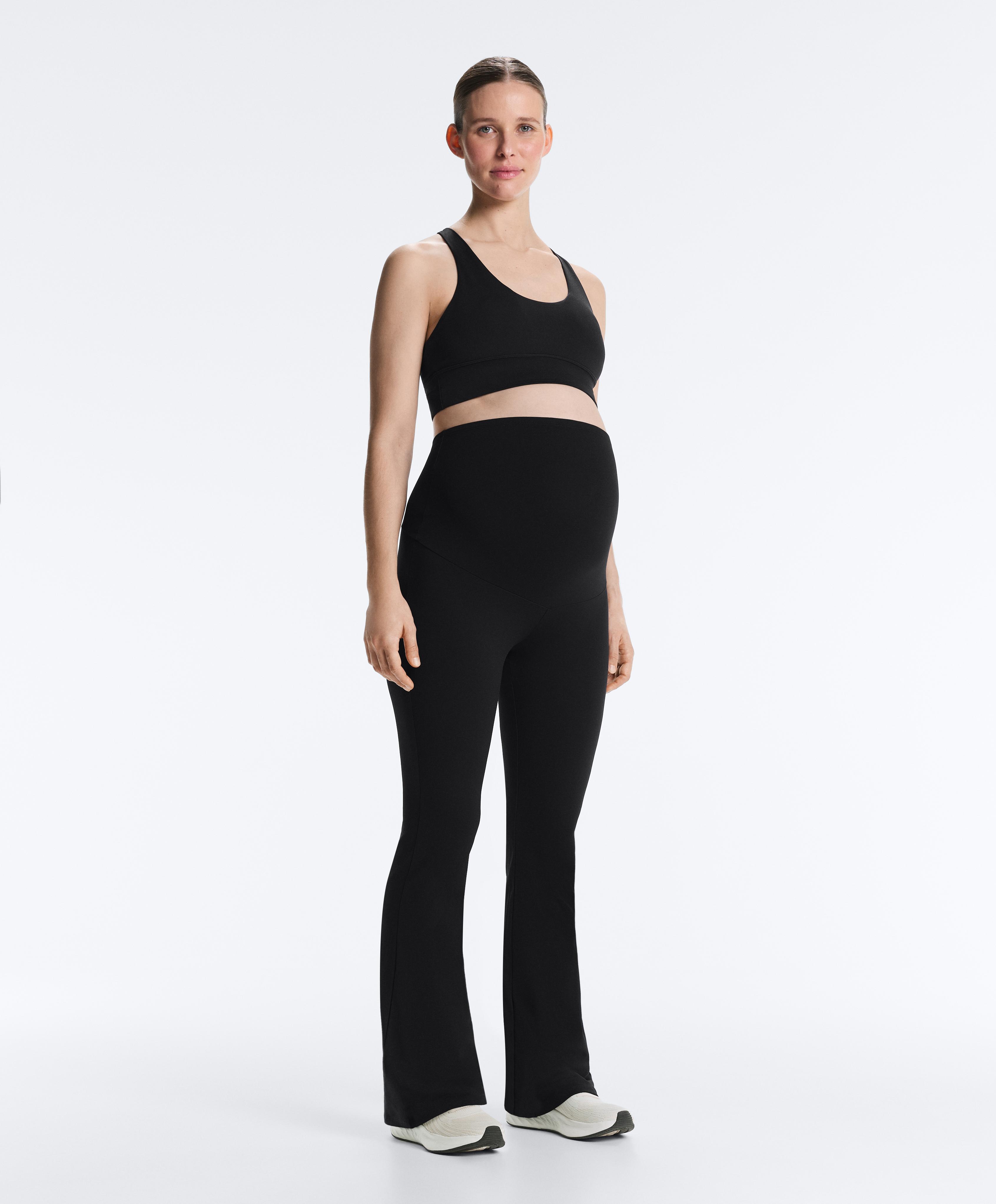 Maternity Comfortlux flare trousers — BLACK