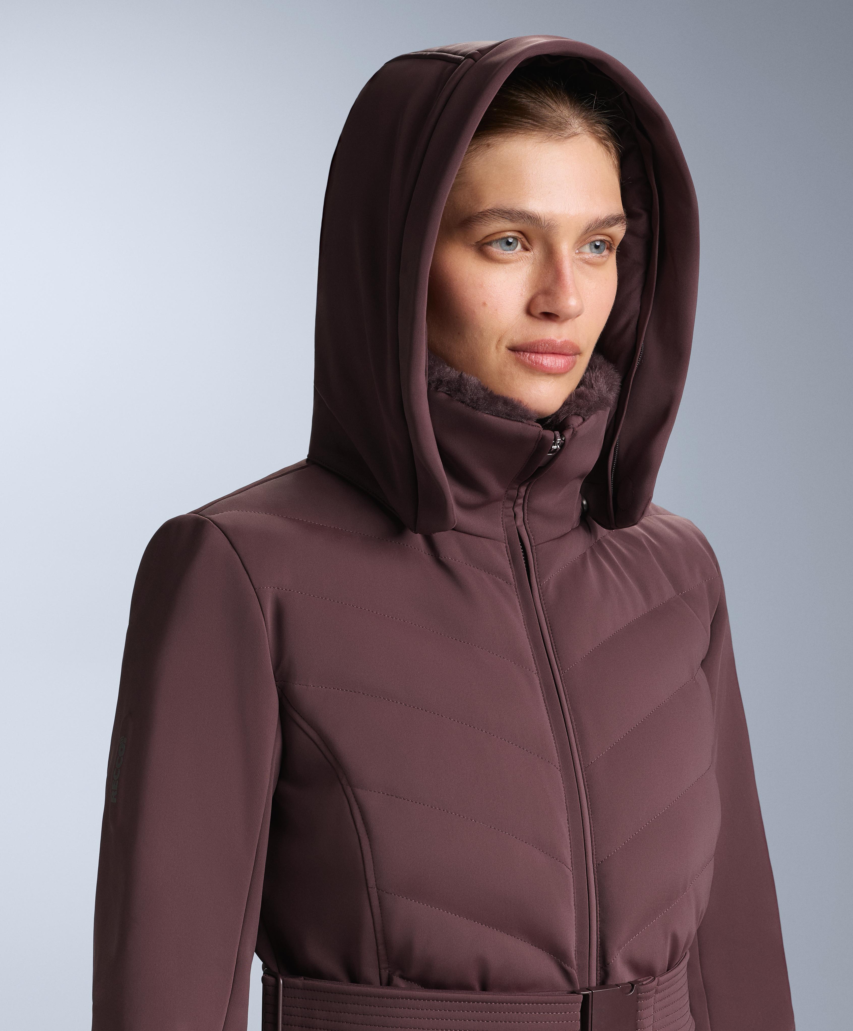 Primaloft® SKI water-resistant super-fitted jacket — DARK WINE RED