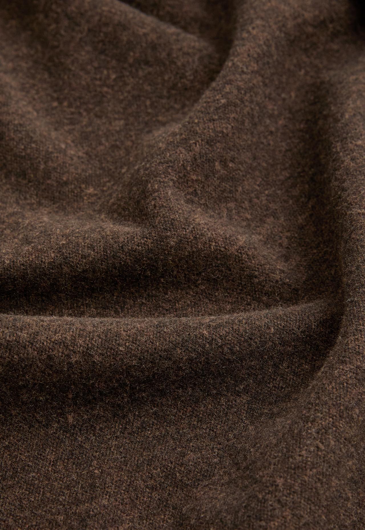 Long herringbone jacket — BROWN