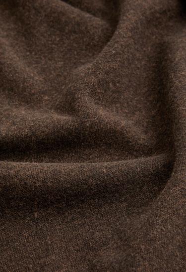 Long herringbone jacket — BROWN 9