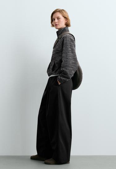 Rib-mix jacket — BLACK 1