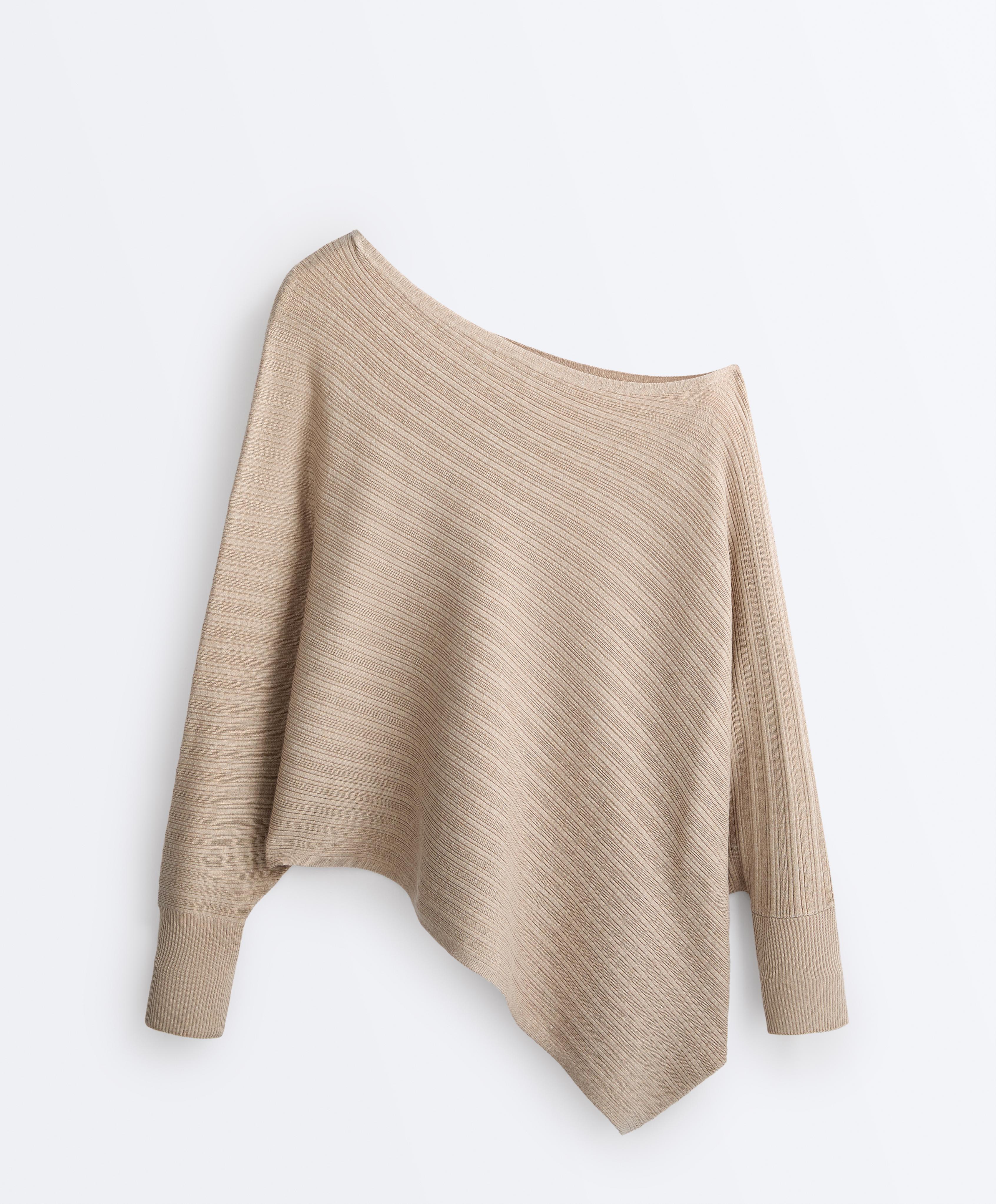 Knit rib cape jumper — SANDY