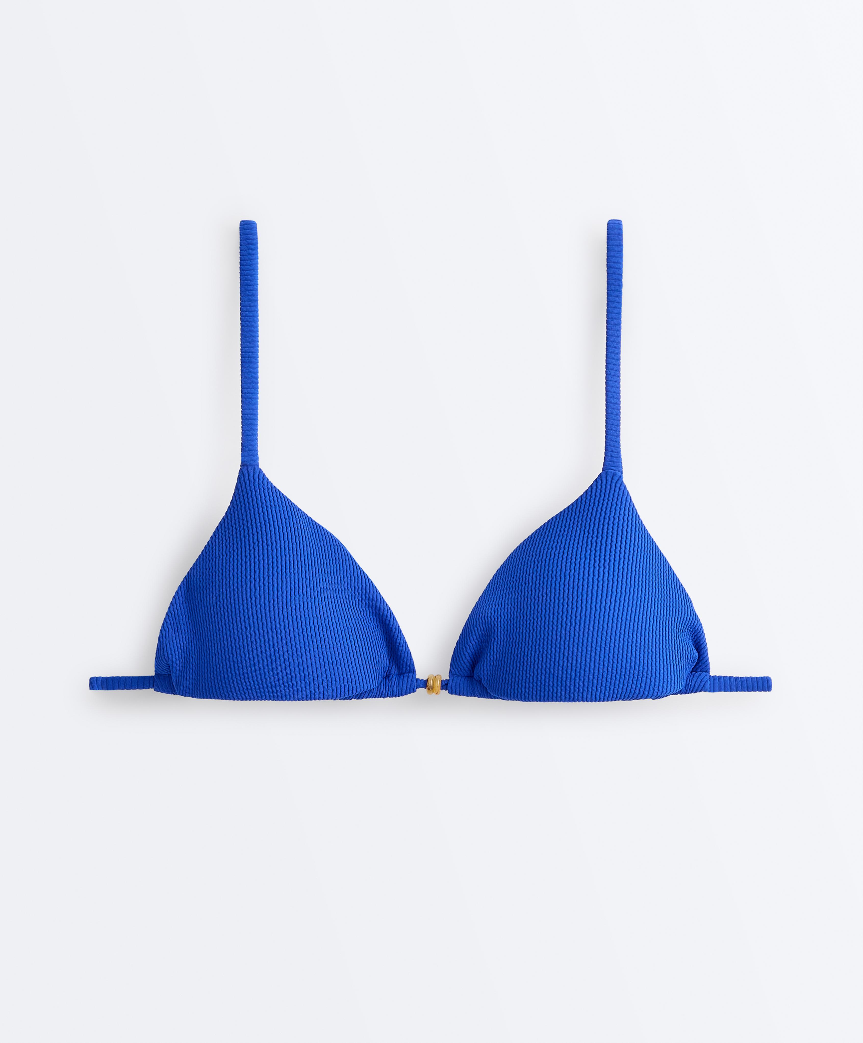 Rib triangle bikini — ELECTRIC BLUE