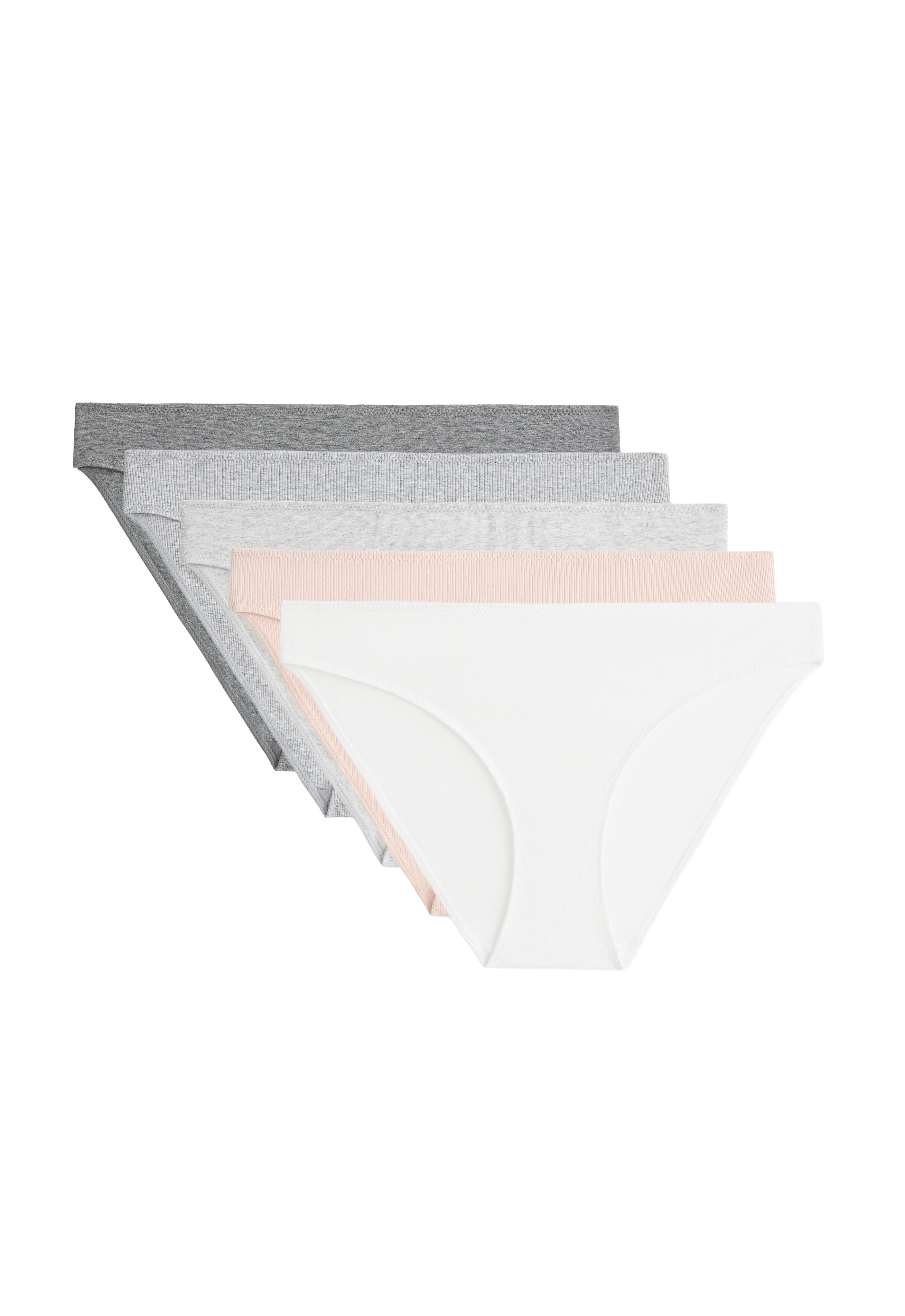 5 cotton rib classic briefs — GREY MELANGE