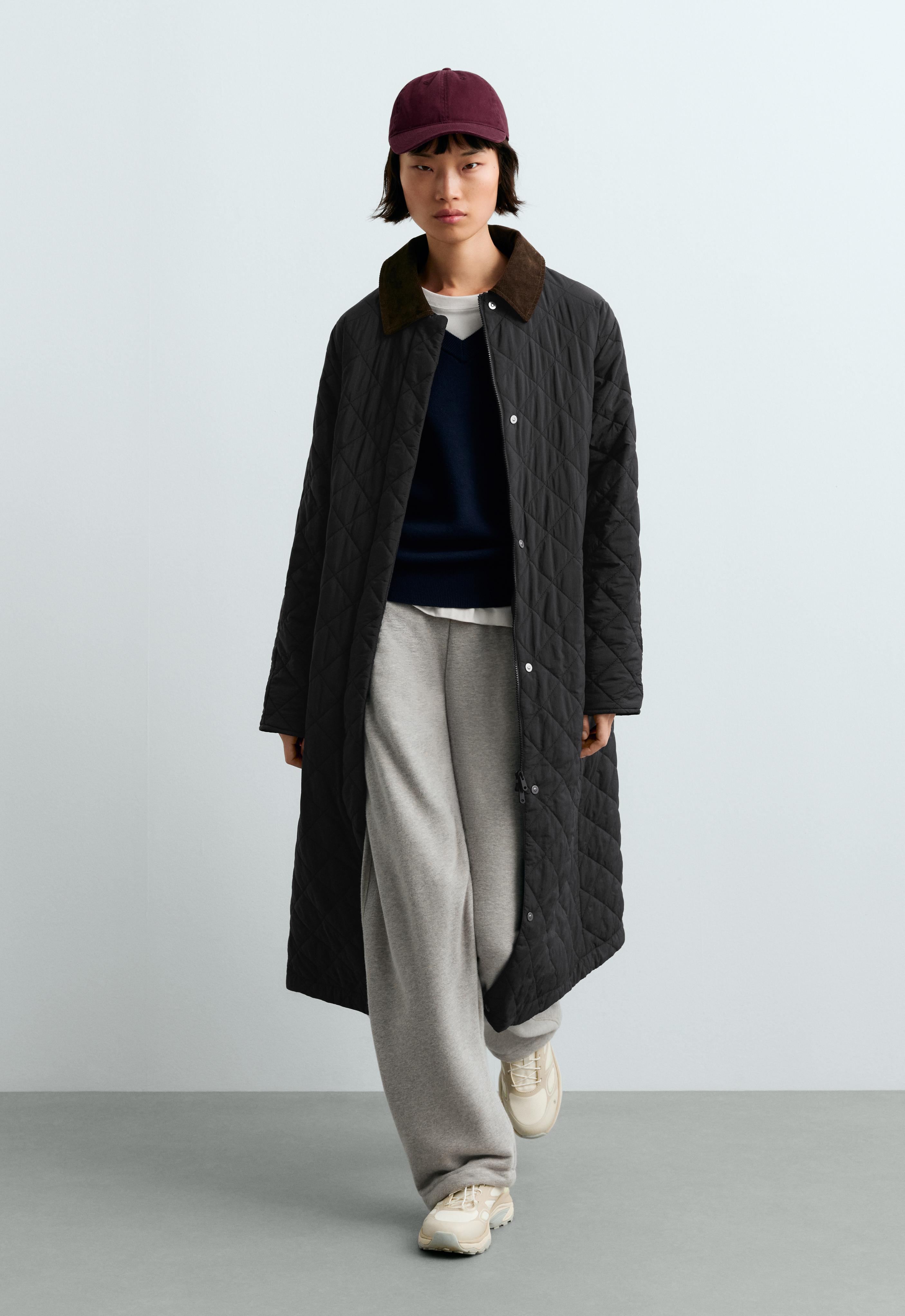 FELLEX® AEROGEL contrast collar long padded jacket