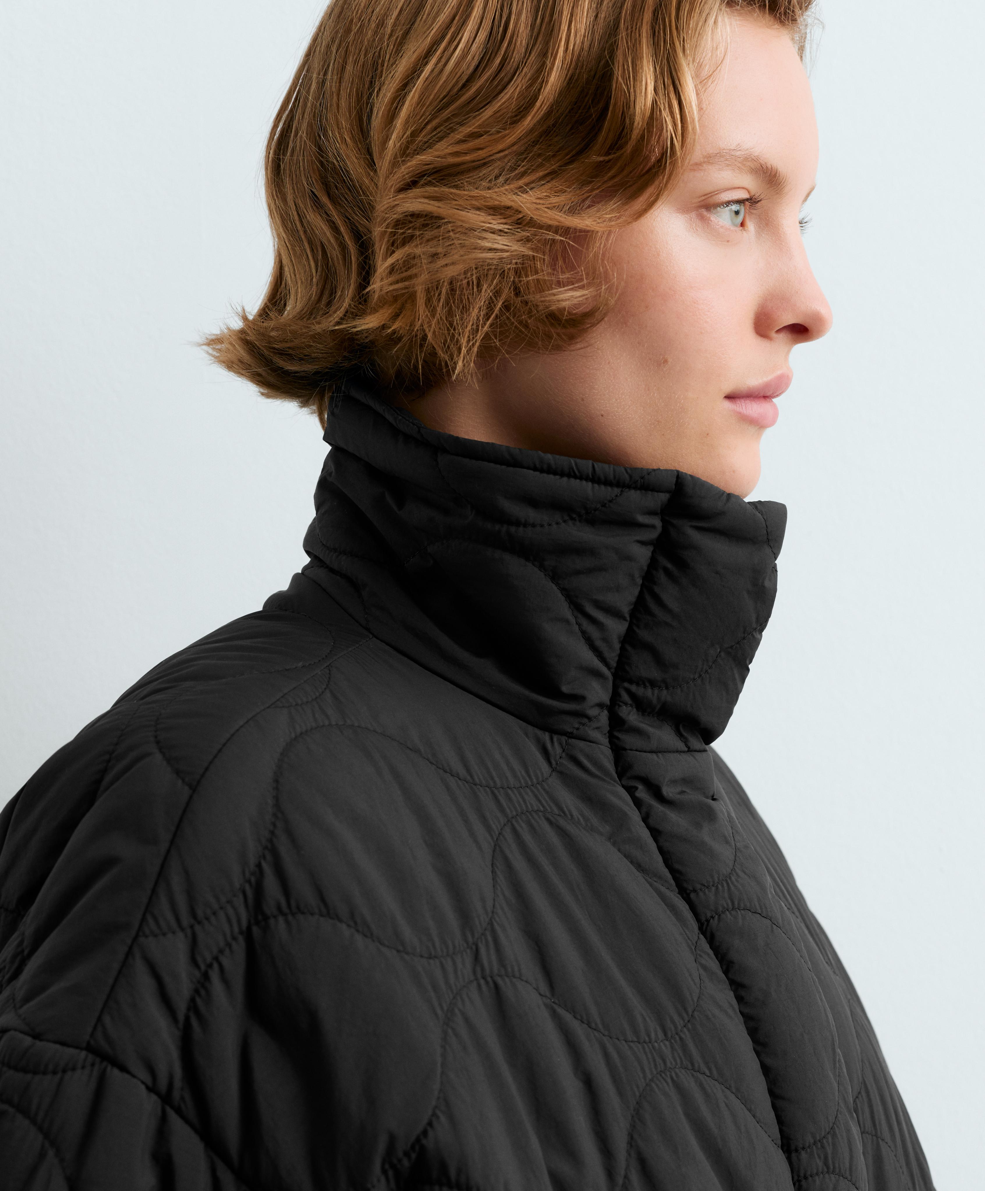FELLEX® AEROGEL water-repellent padded midi jacket — BLACK