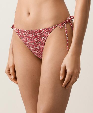 Smock tie medium-coverage bikini briefs — BRIGHT RED 4