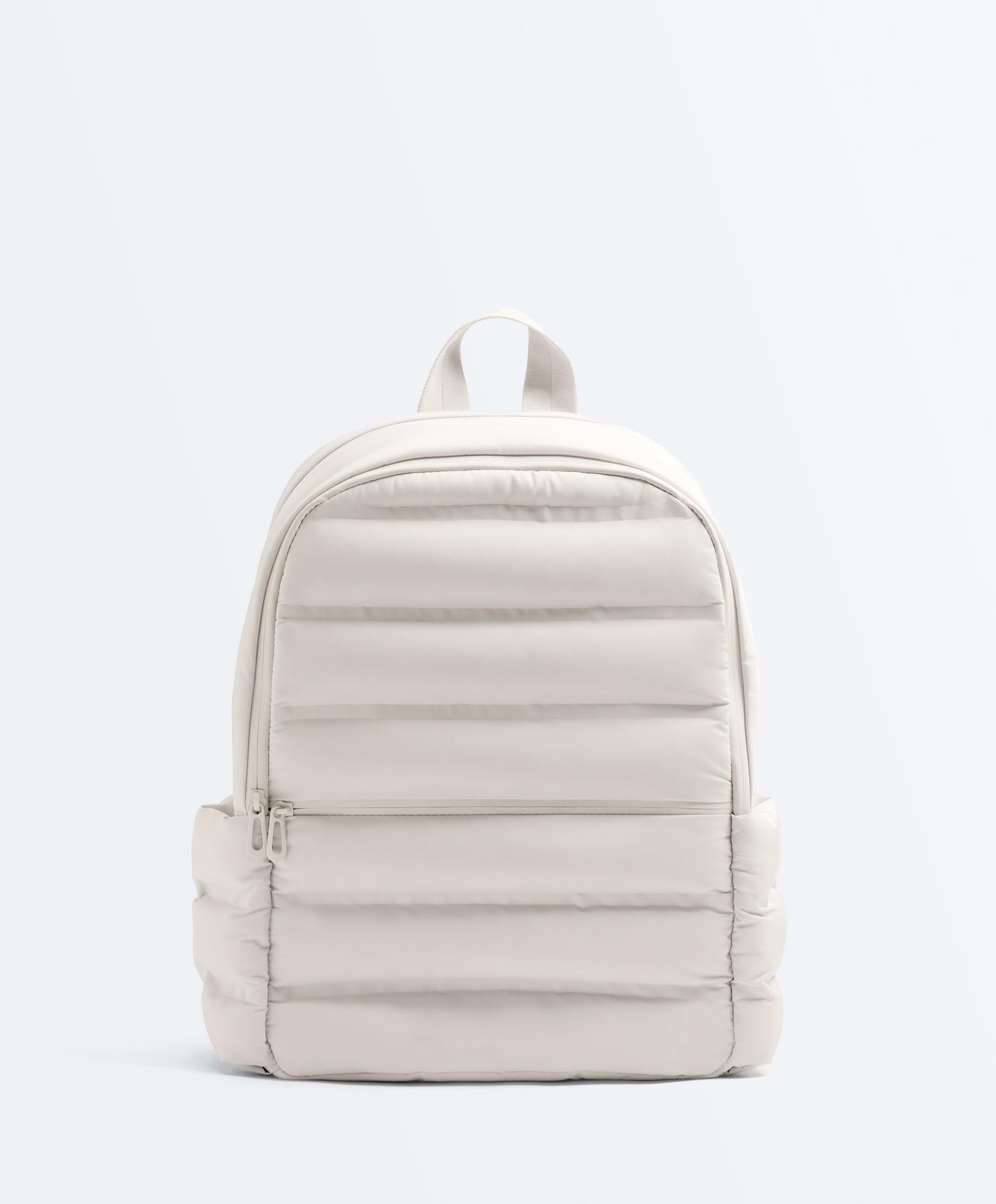 Padded backpack — ECRU