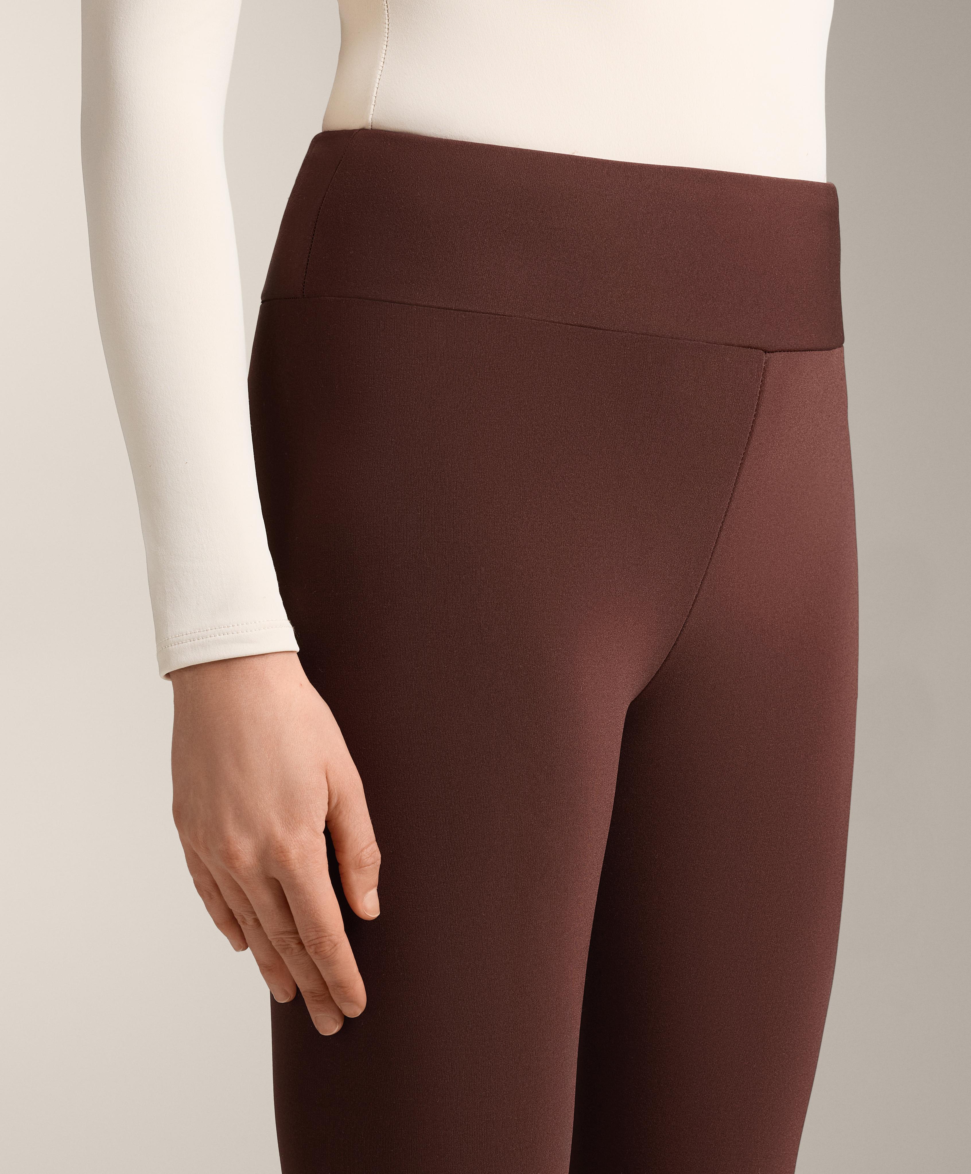 Super-extra-warm seamless 70cm high-rise ankle-length leggings — BURGUNDY