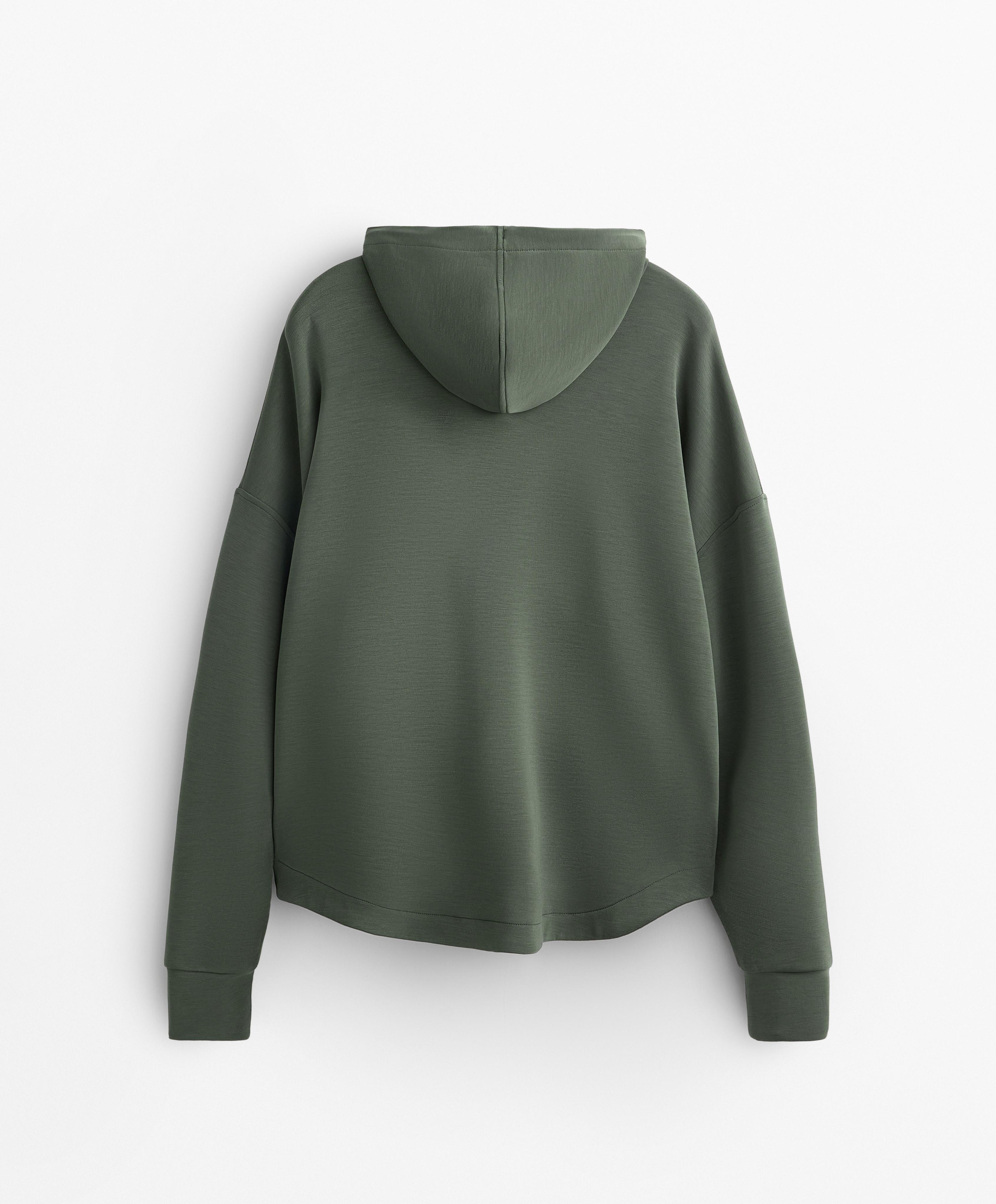 Soft-touch sweatshirt with modal and zip