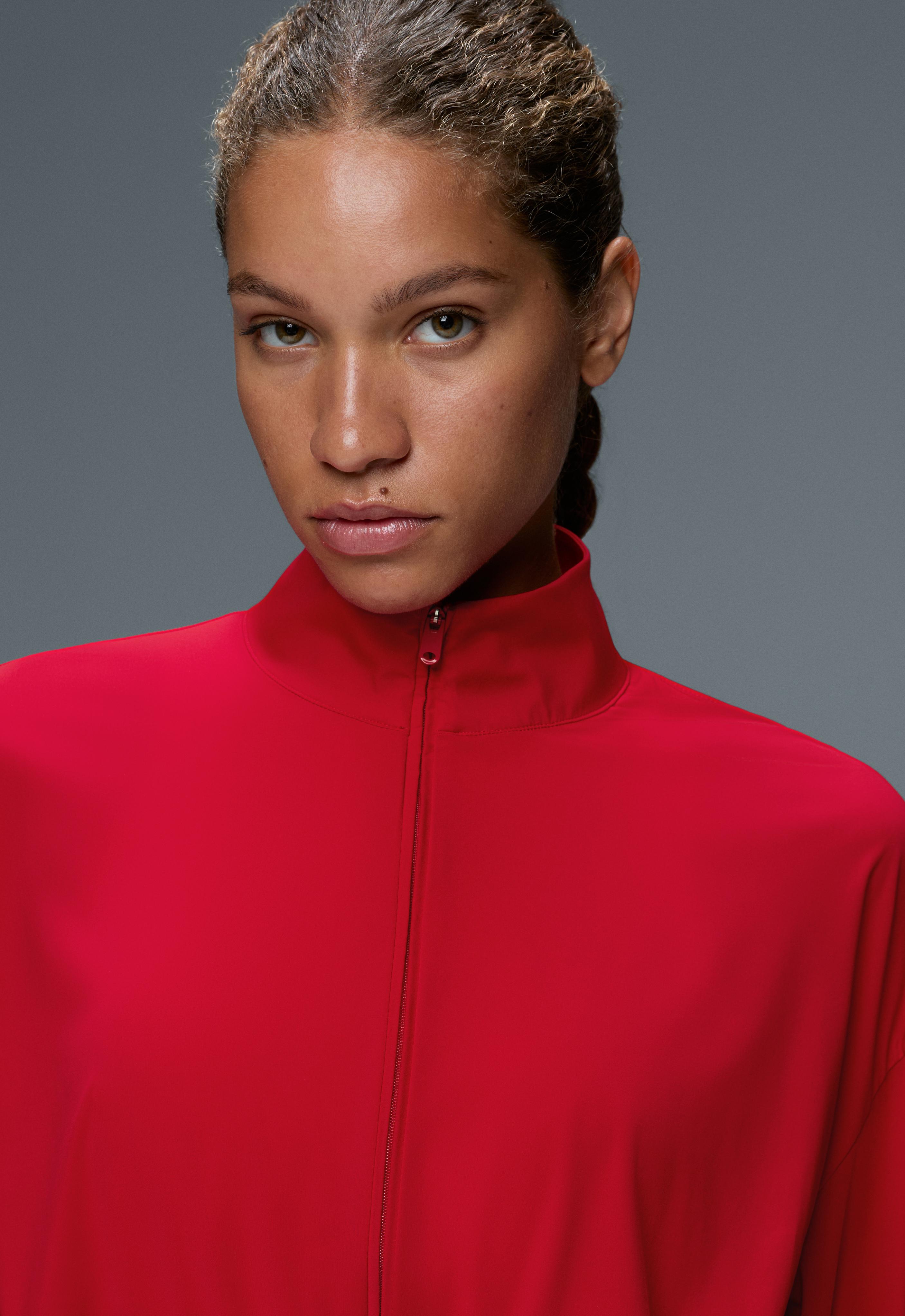 Light Touch boxy technical jacket — BRIGHT RED