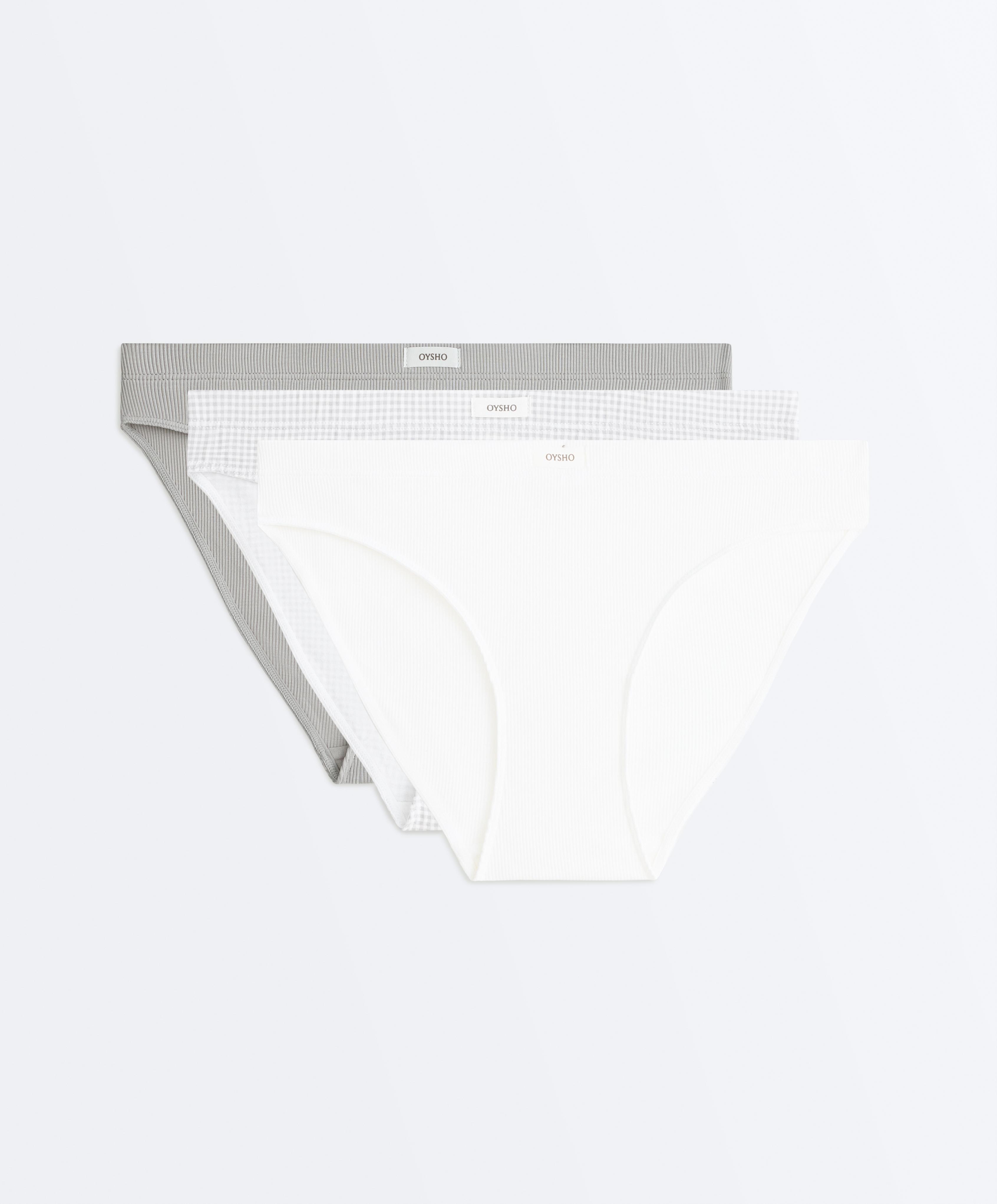 3 classic cotton briefs — PALE GREY