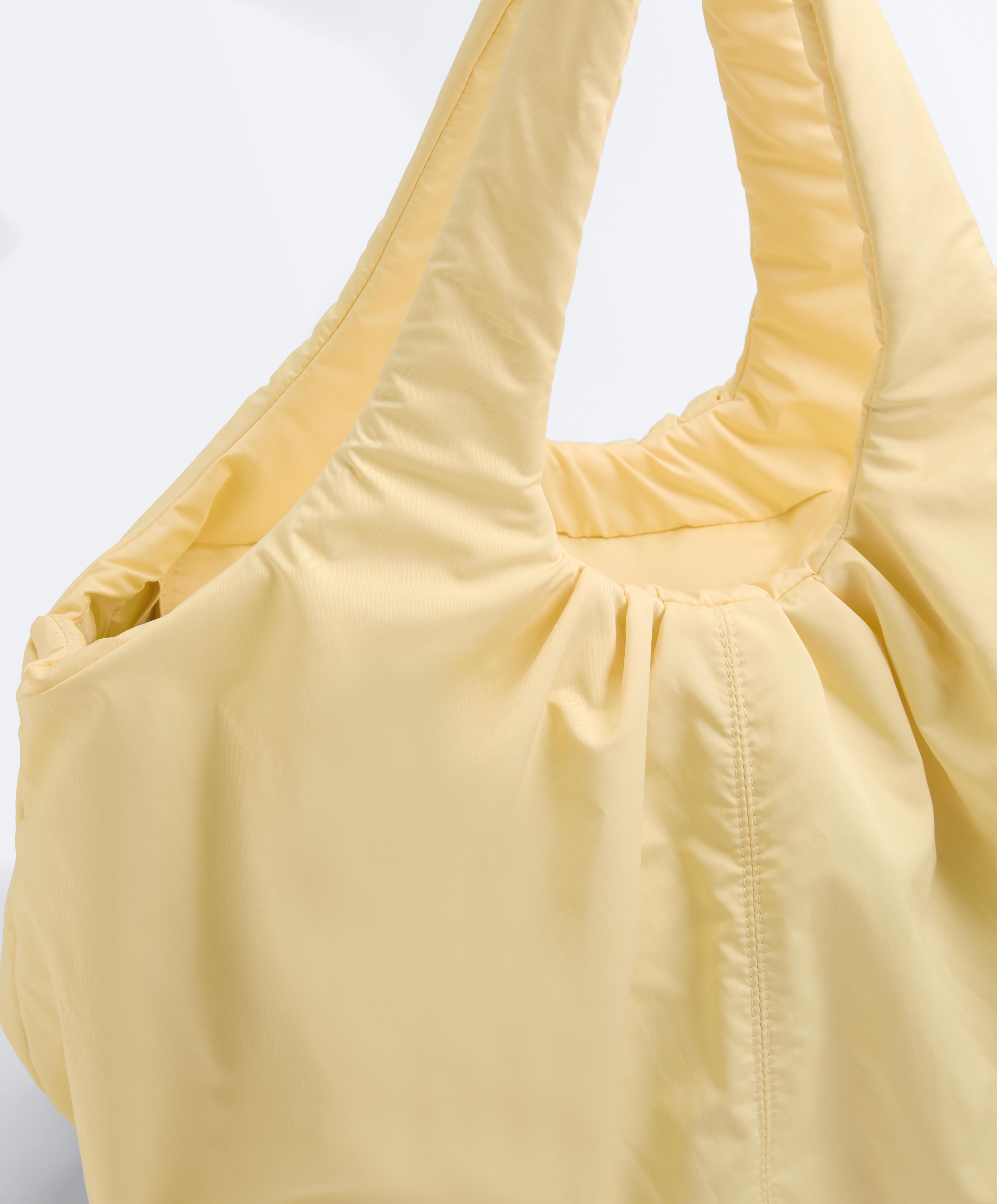 Gathered shopper bag — YELLOW
