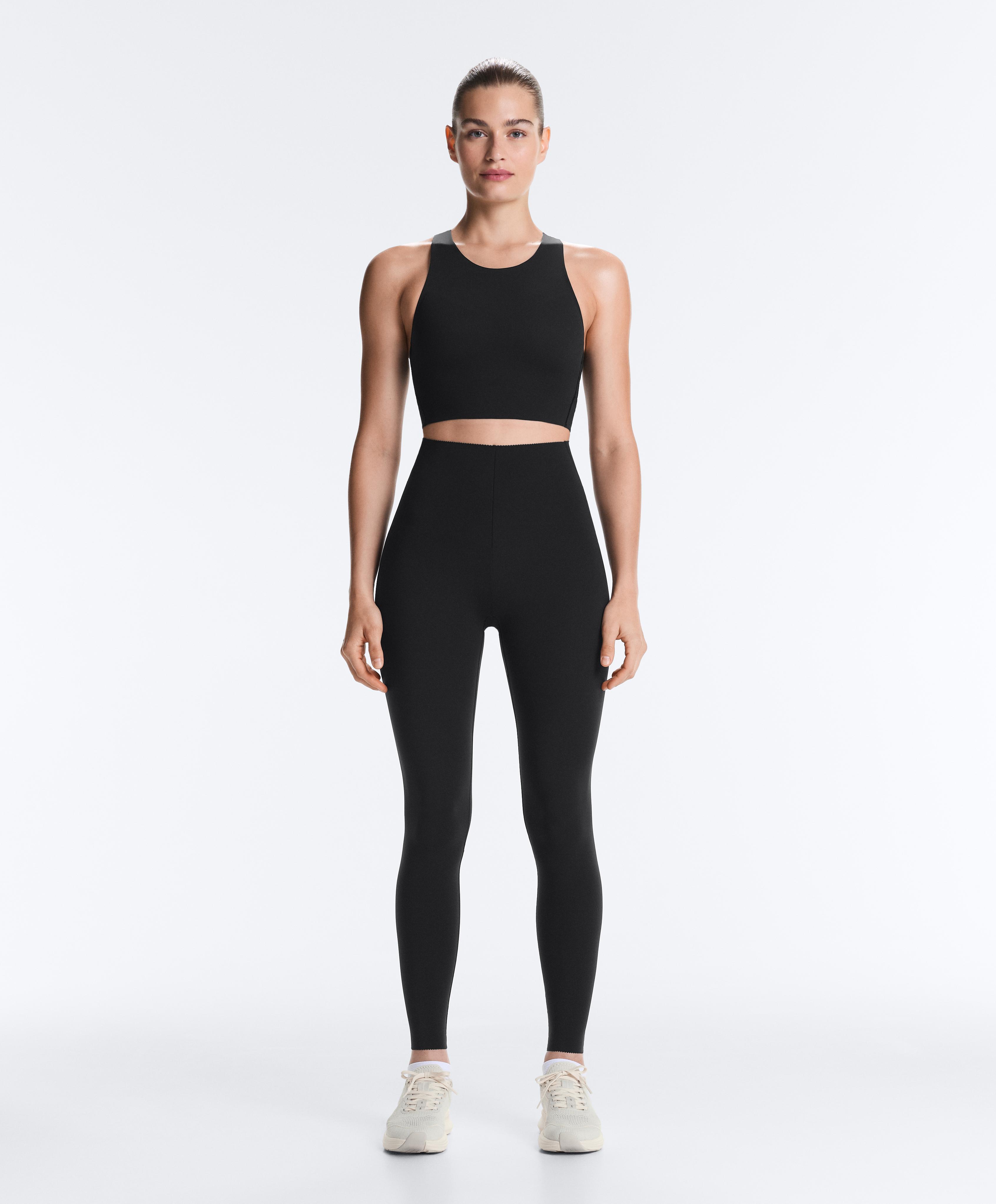 Light Touch crossover back tank top — BLACK