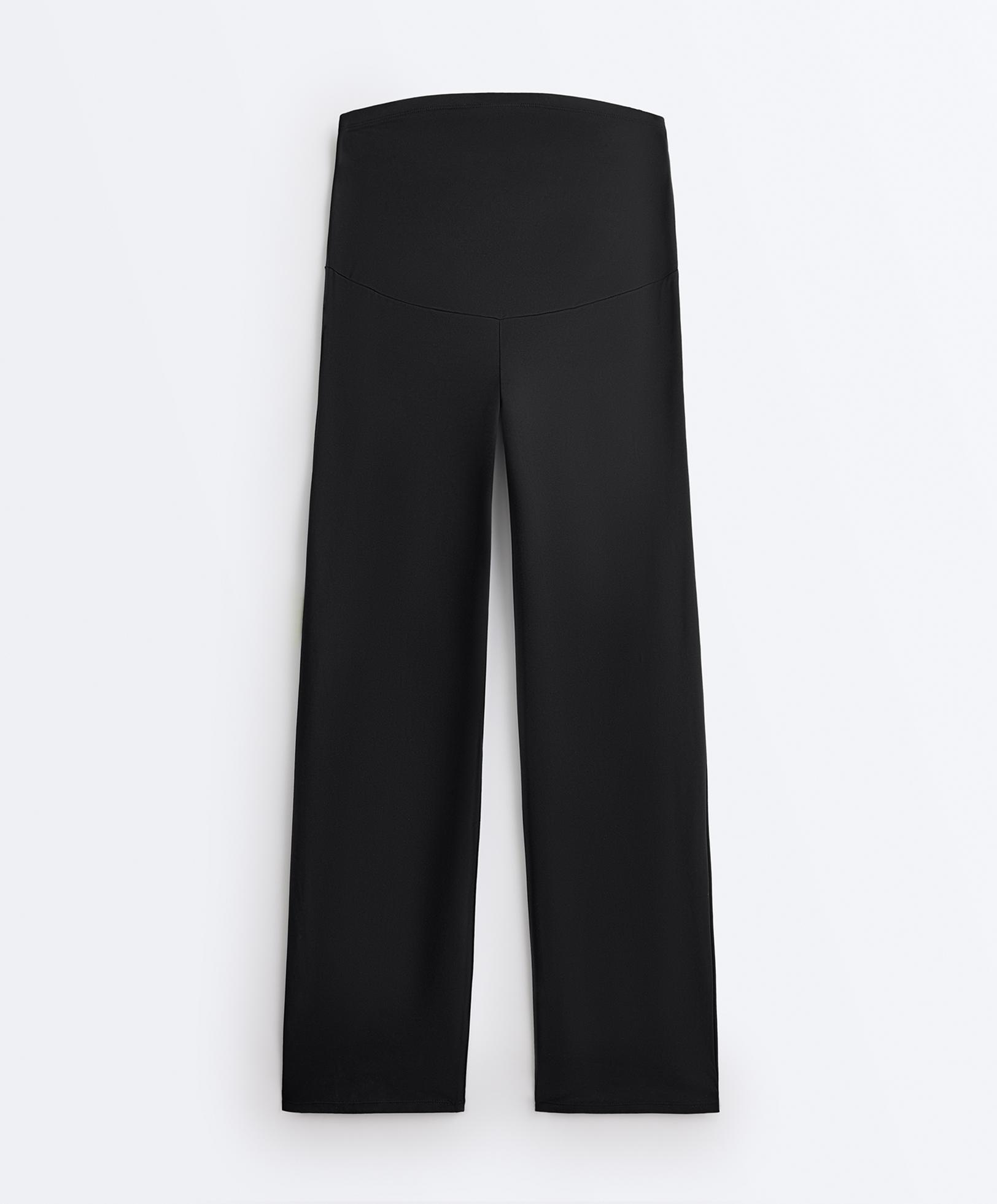 Comfortlux maternity straight-leg trousers — BLACK
