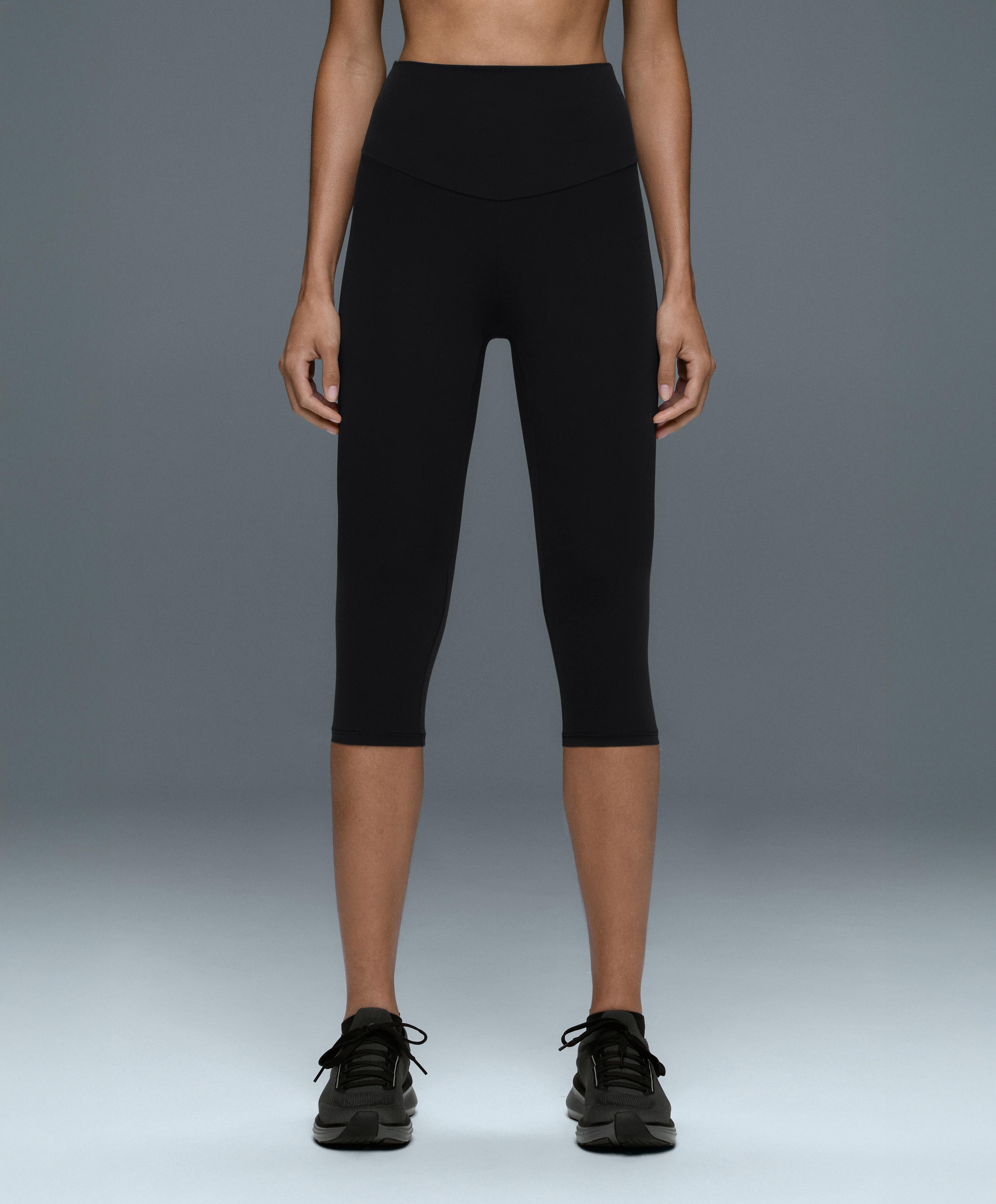 Comfortlux high-rise 40cm knee-length leggings — BLACK