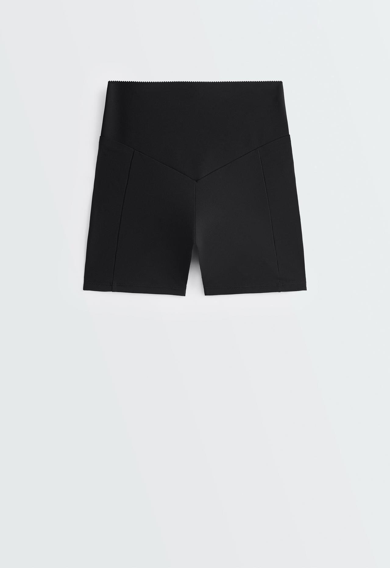 Hot pants High rise Compressive Pocket 10 cm — BLACK
