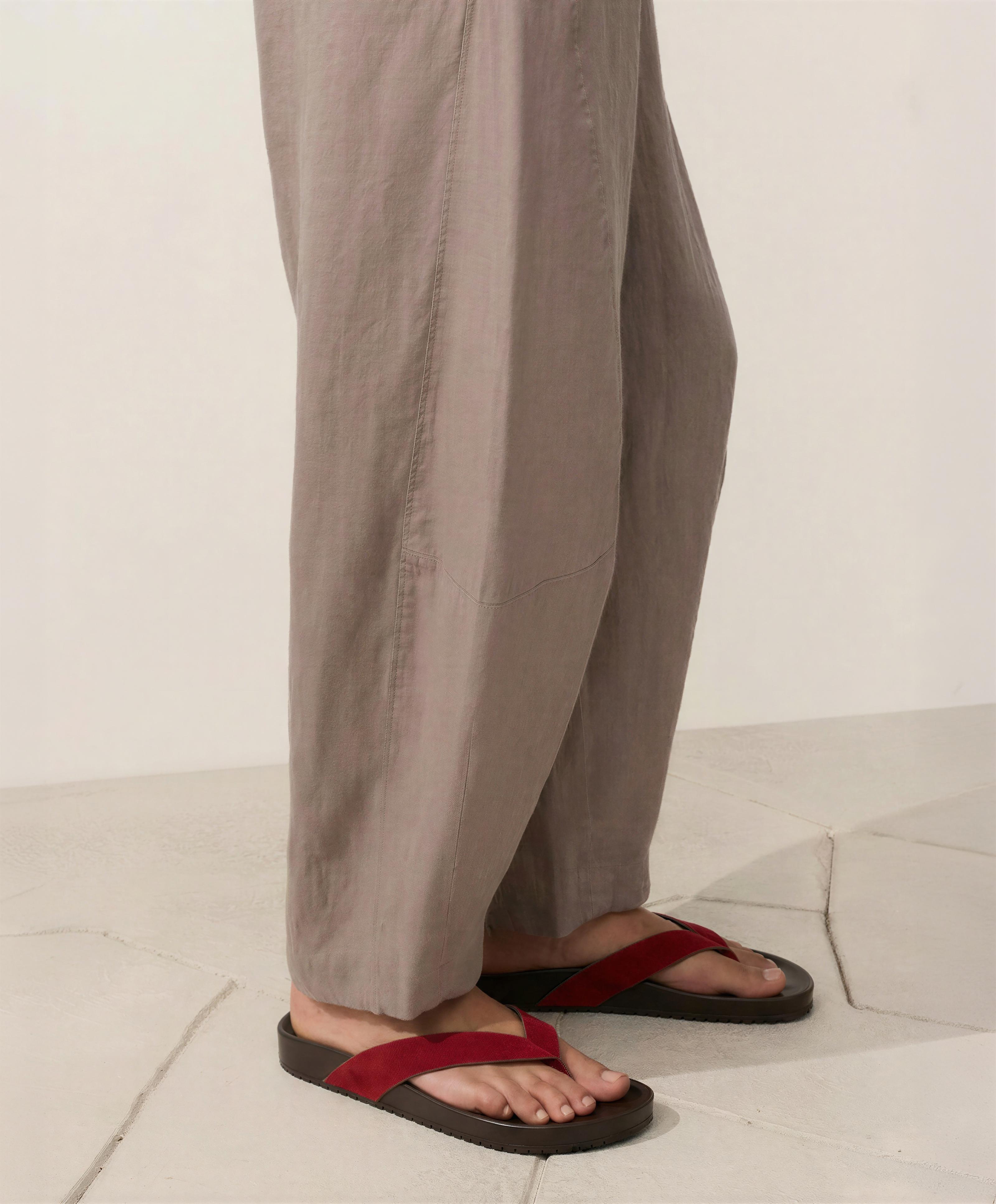 Leather sandals — RED