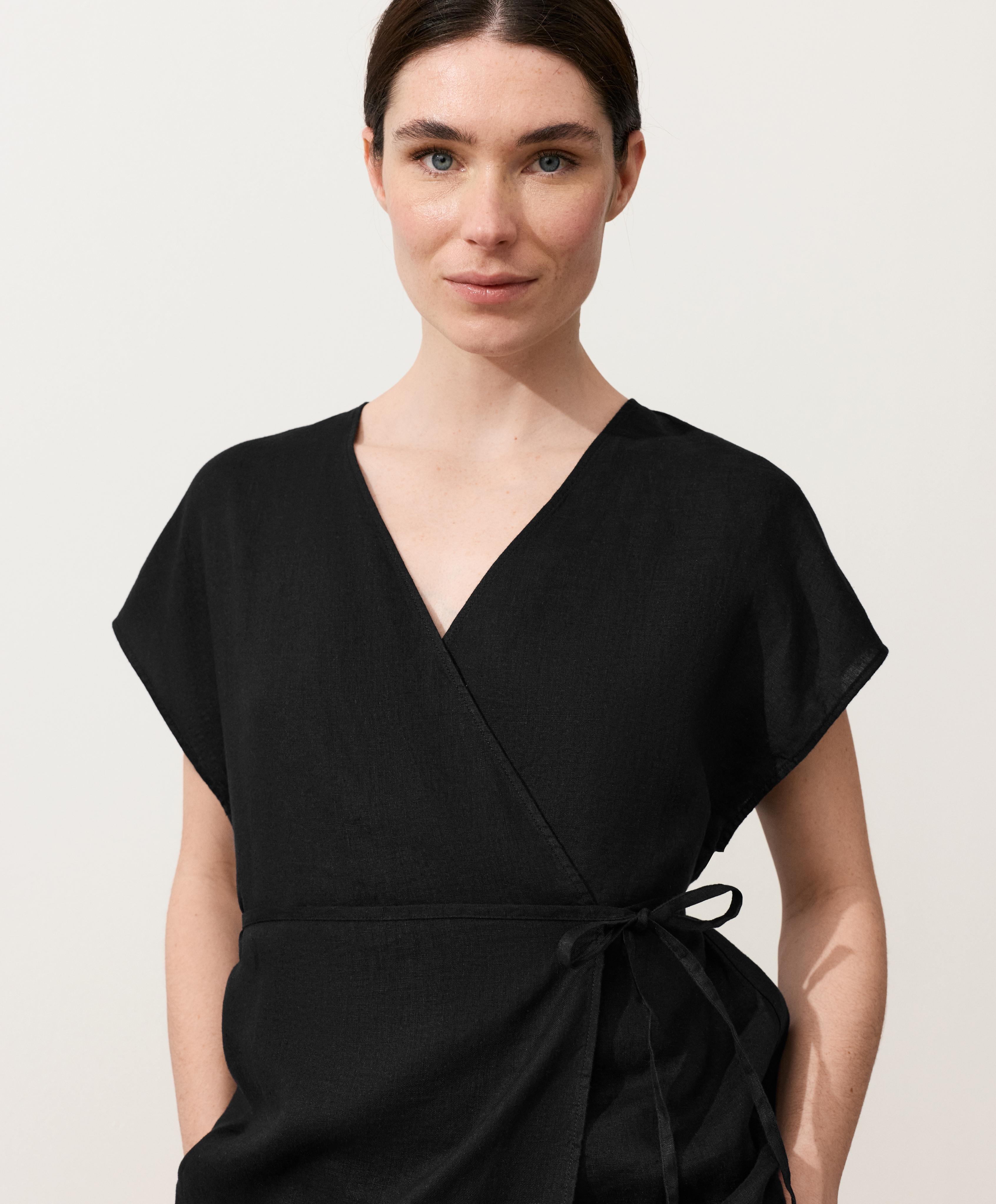 Blusa cruzada lazo 100% lino