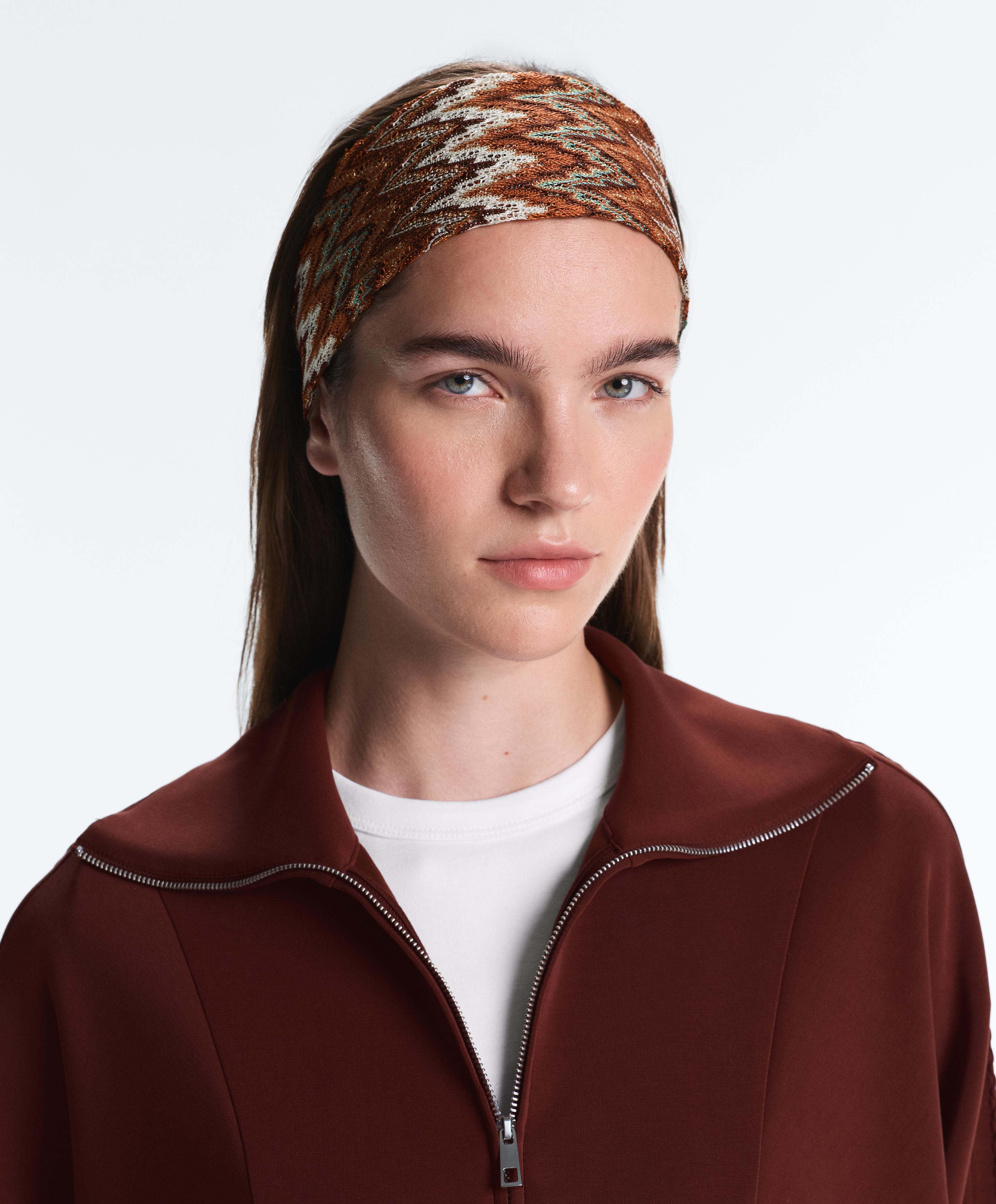 Herringbone headband — BEIGE