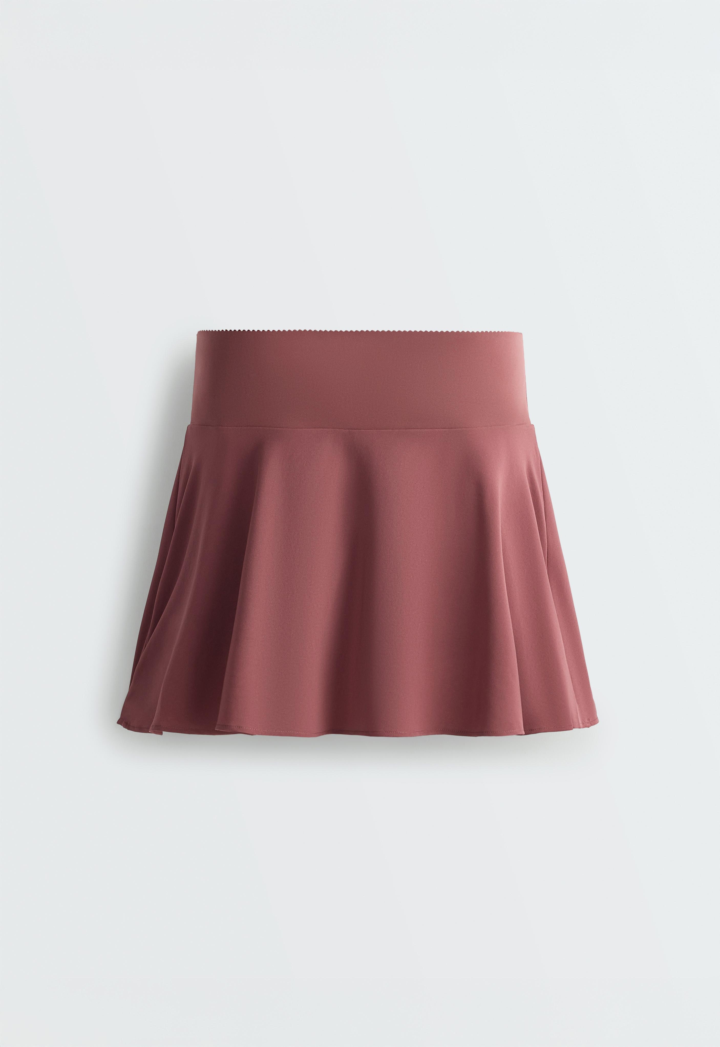 High-rise Compressive Skirt — FADED BURGUNDY